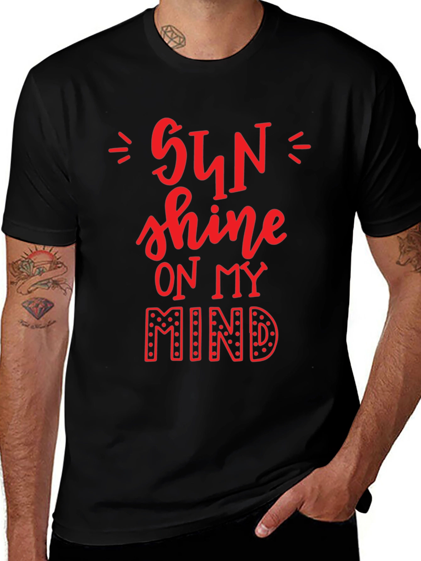 Sunshine On My Mind Graphic Tee - Black