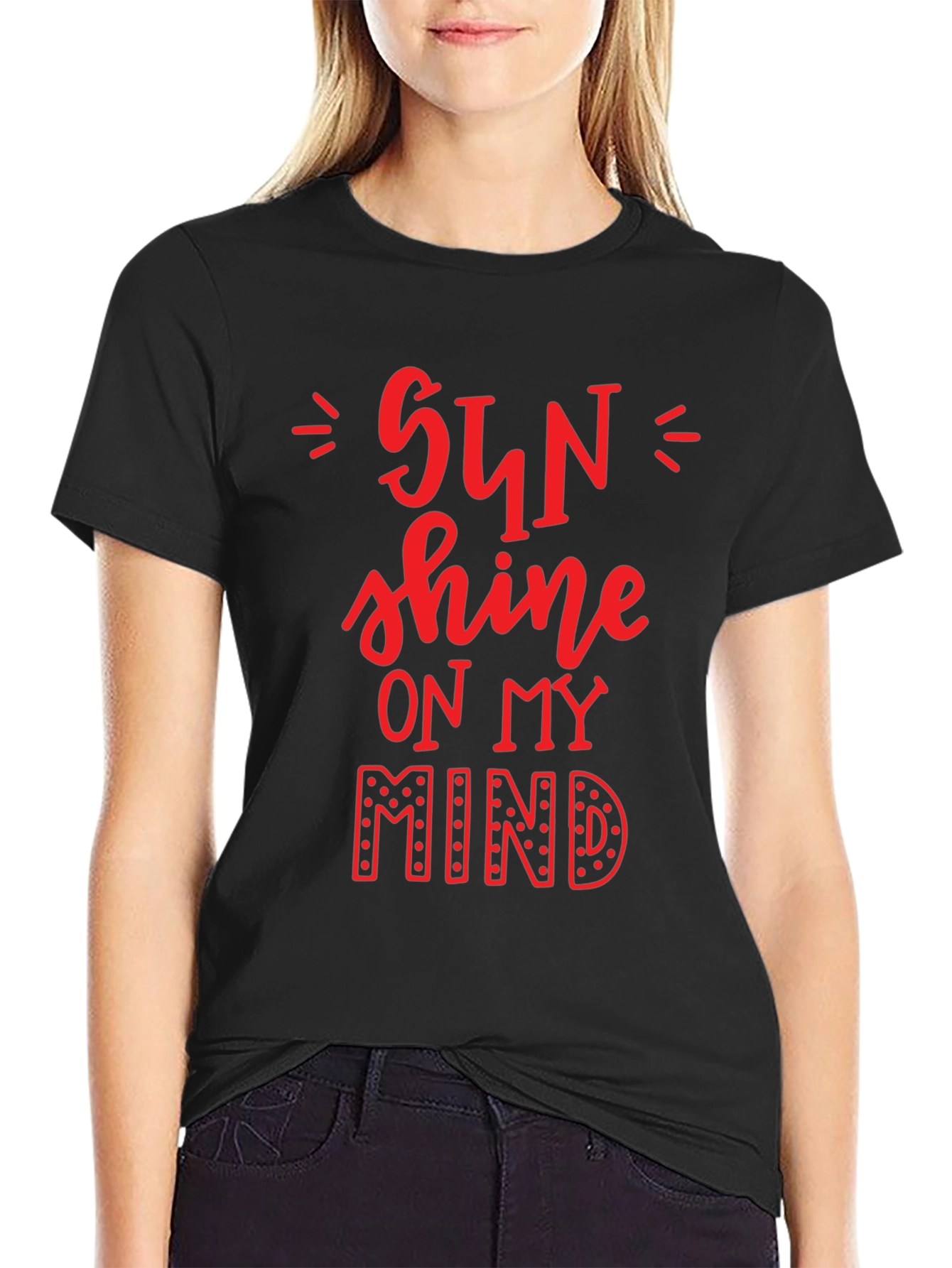 Sunshine On My Mind Graphic Tee - Black