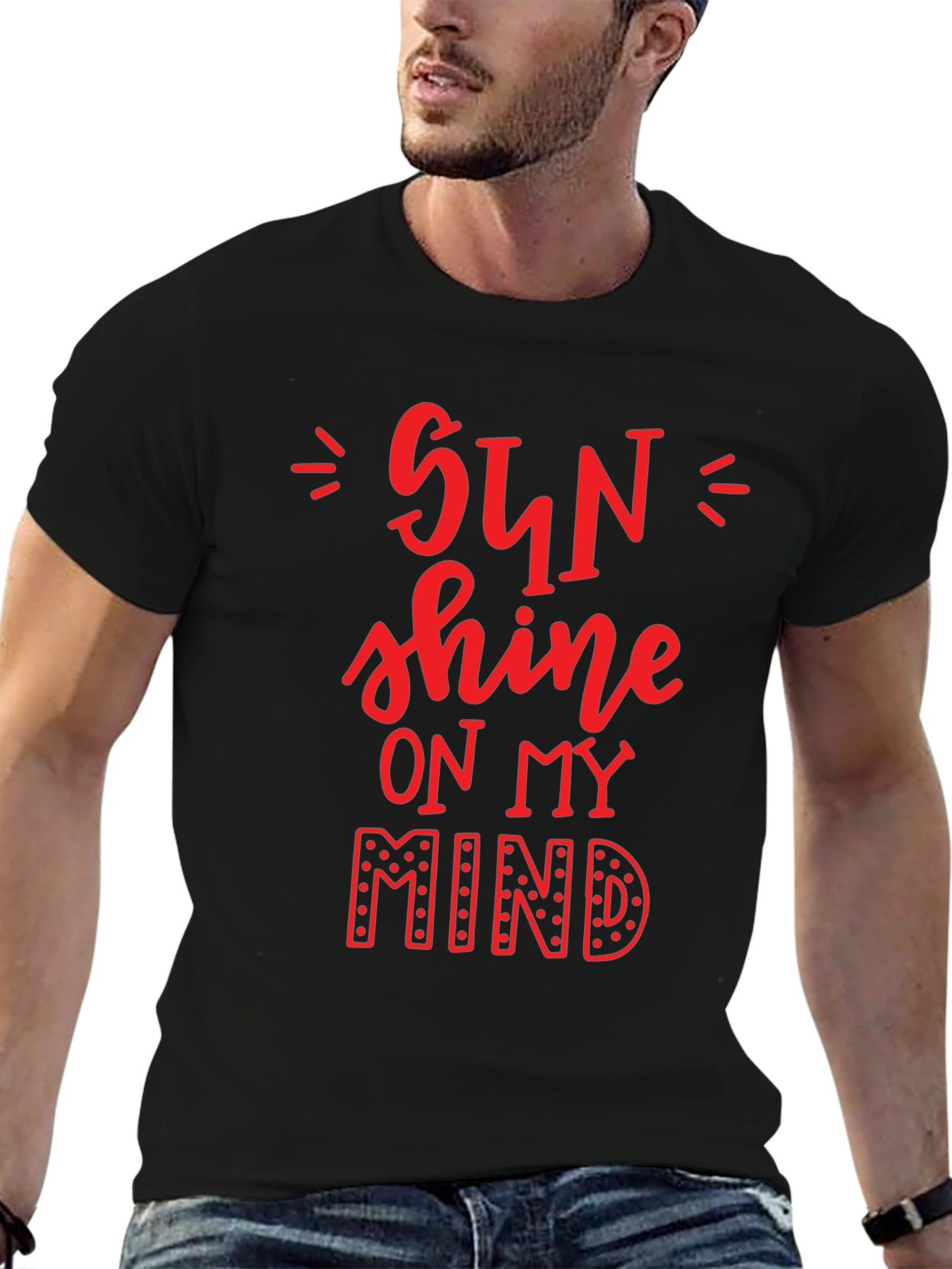 Sunshine On My Mind Graphic Tee - Black