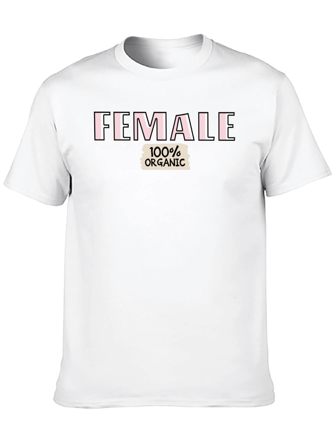 Female 100% Organic Black T-Shirt