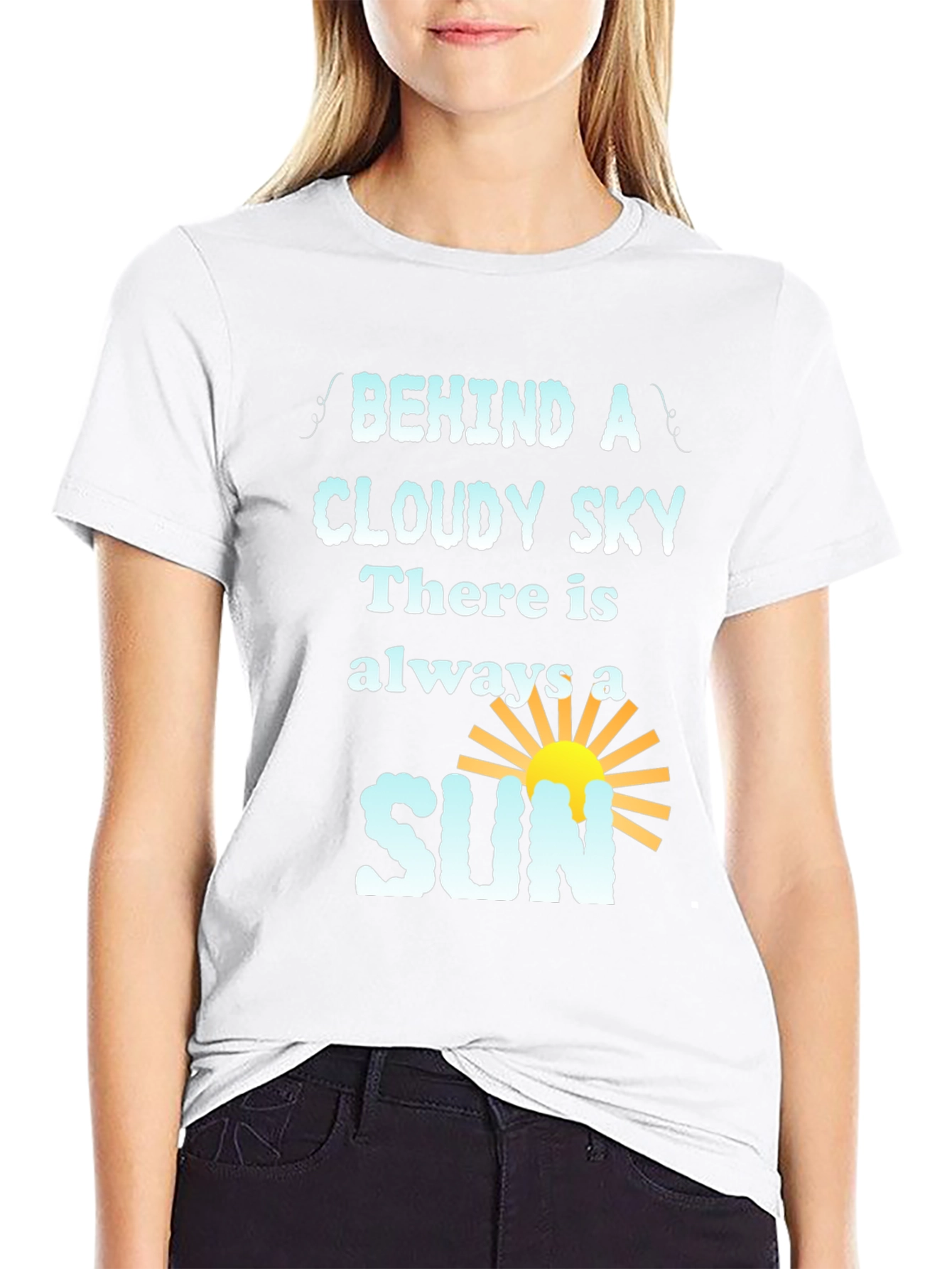 Inspirational Behind a Cloudy Sky Graphic Tee