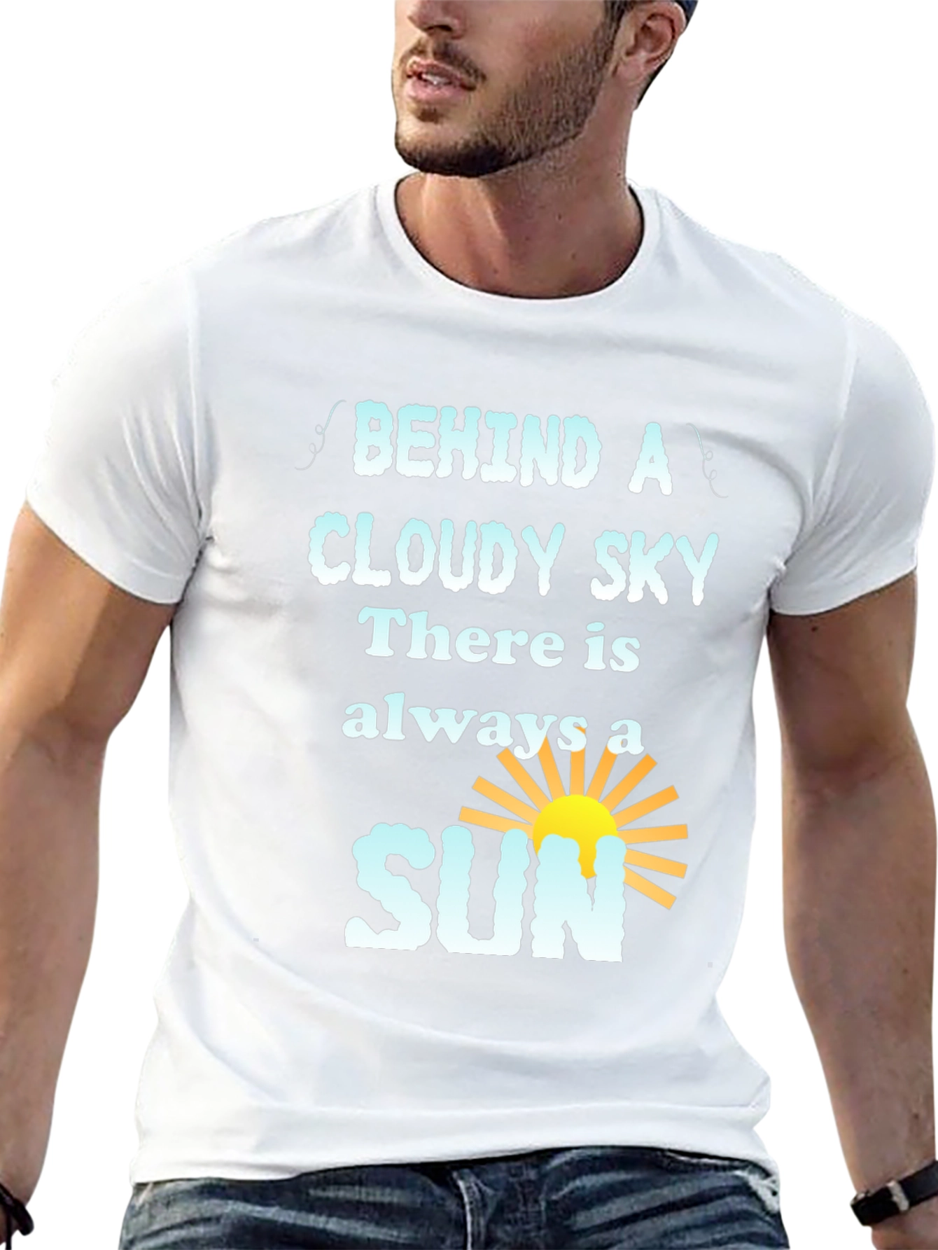 Inspirational Behind a Cloudy Sky Graphic Tee