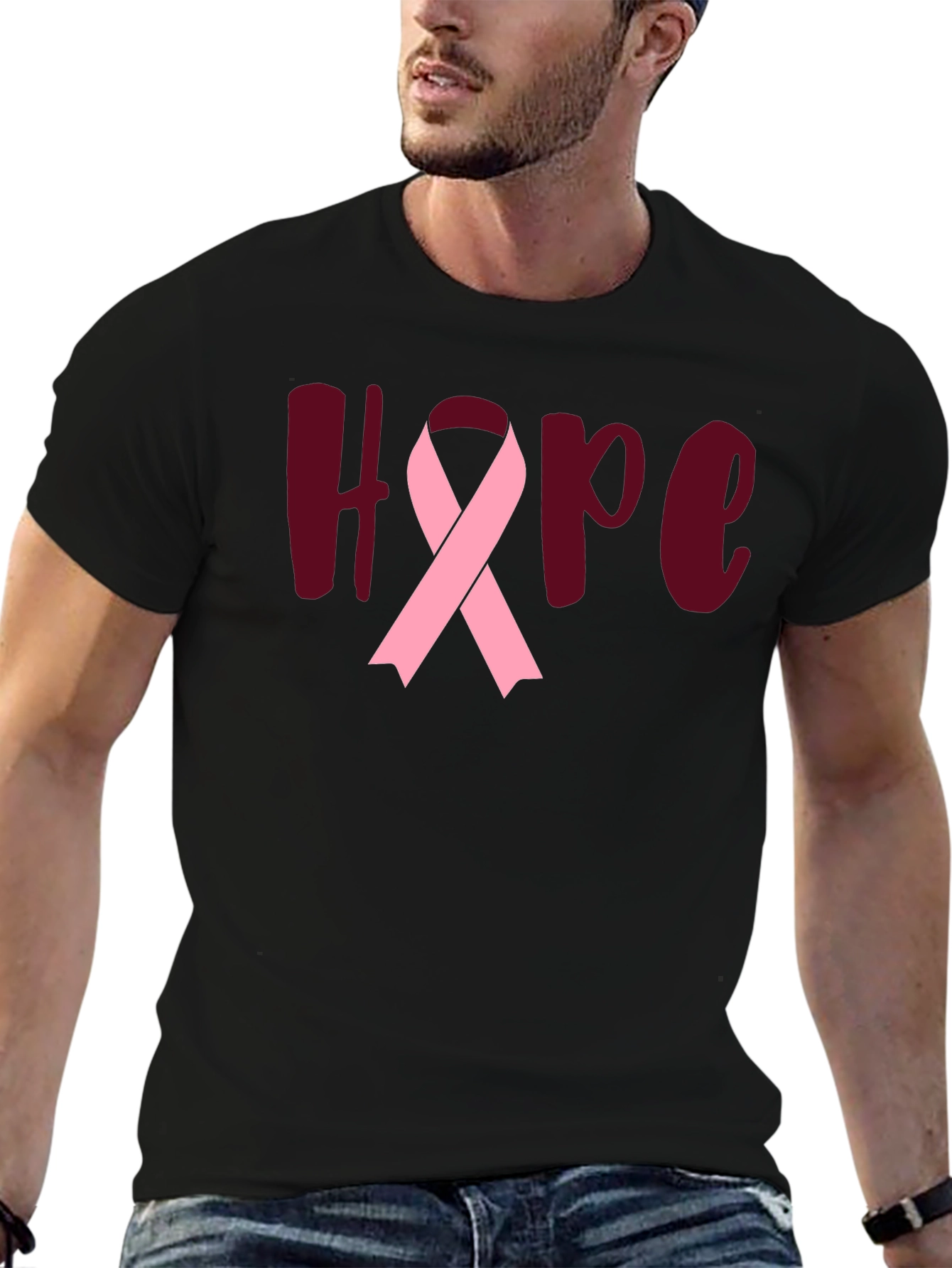 Hope Breast Cancer Awareness Ribbon T-Shirt