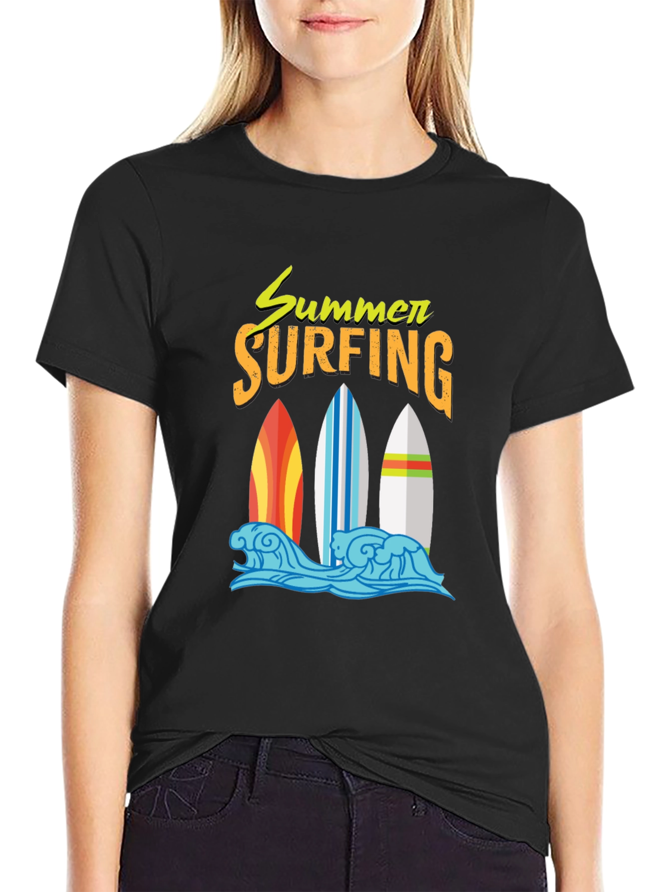 Summer Surfing Graphic T-Shirt