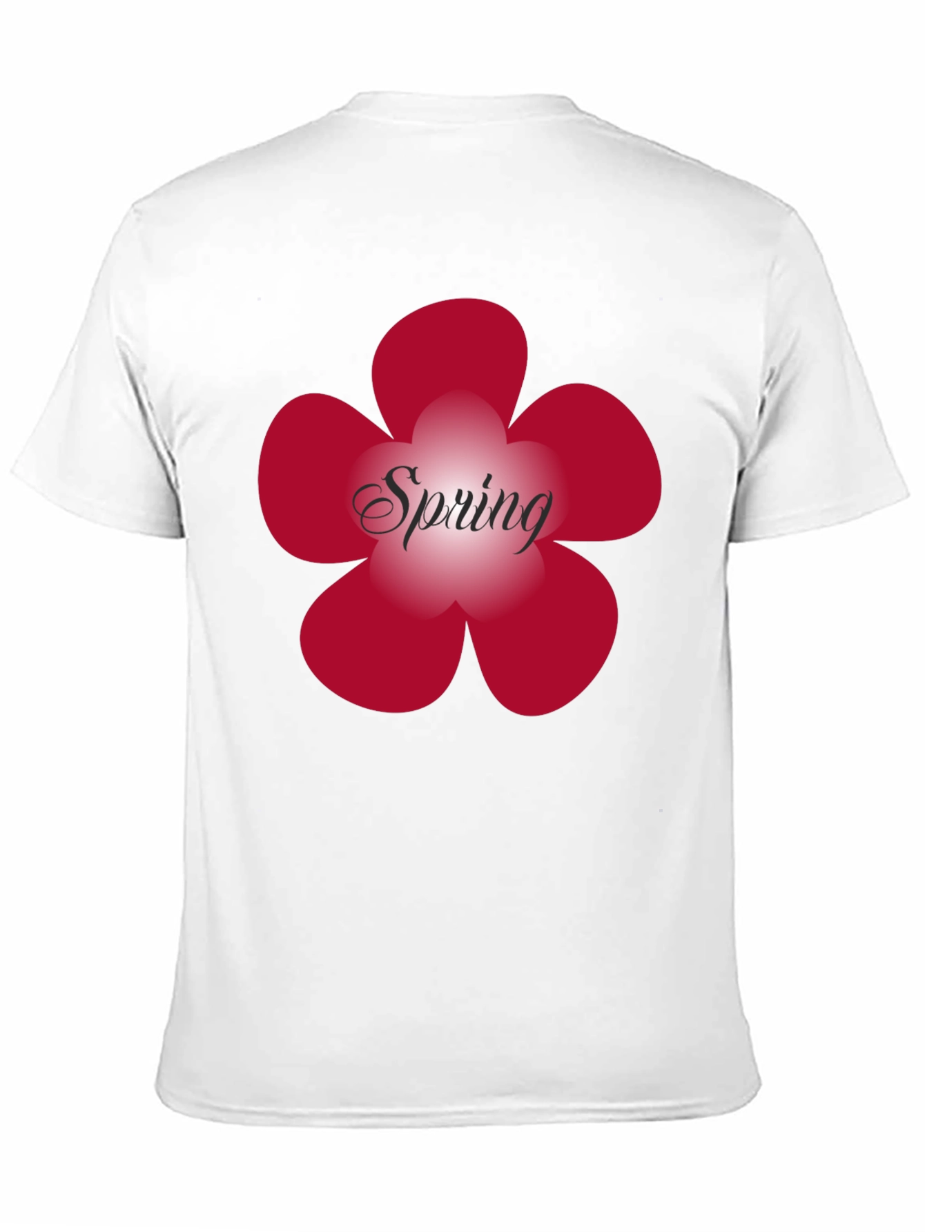 Spring Flower Graphic Tee - Black Cotton Blend