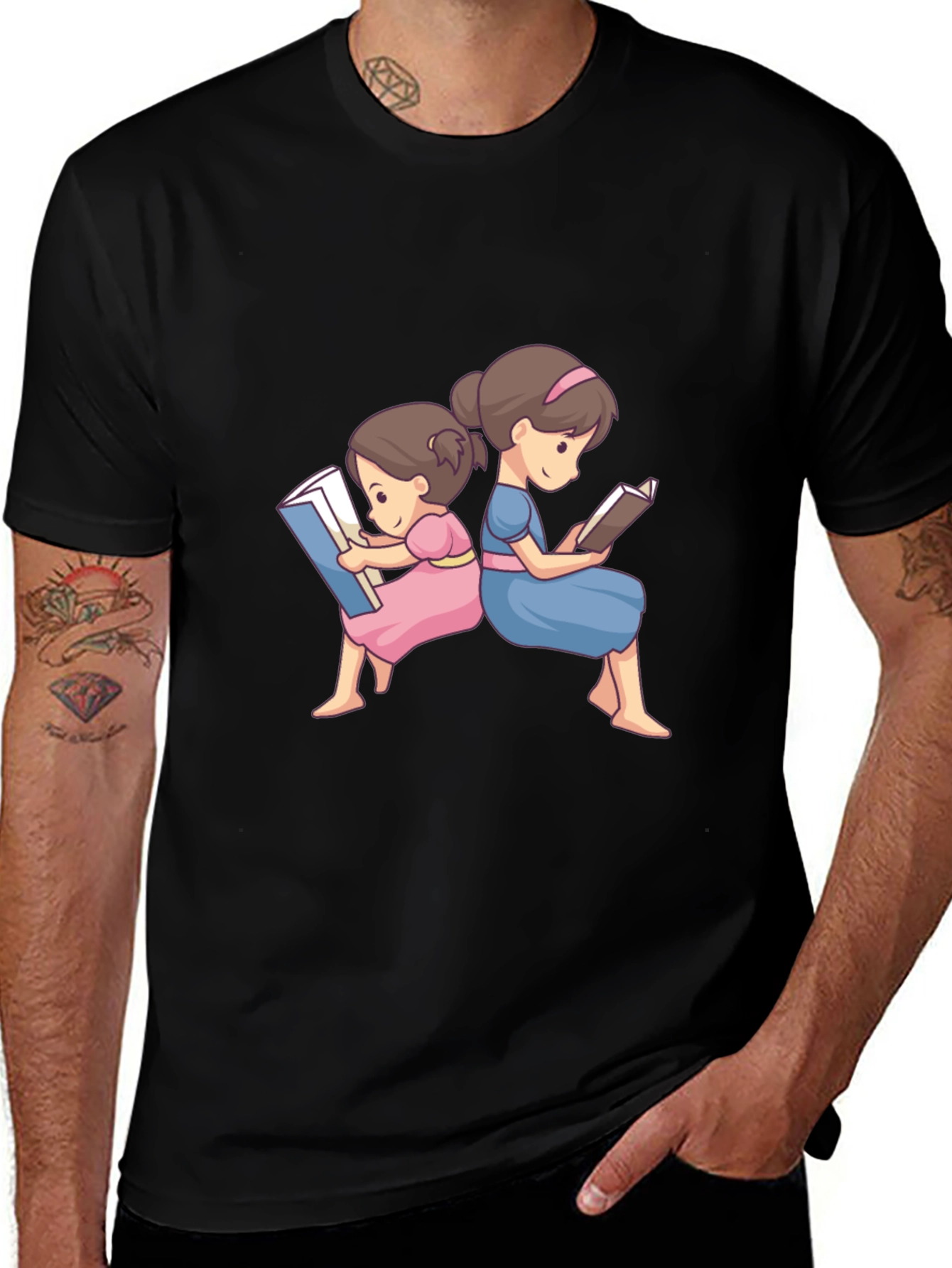 Reading Girls Black T-Shirt