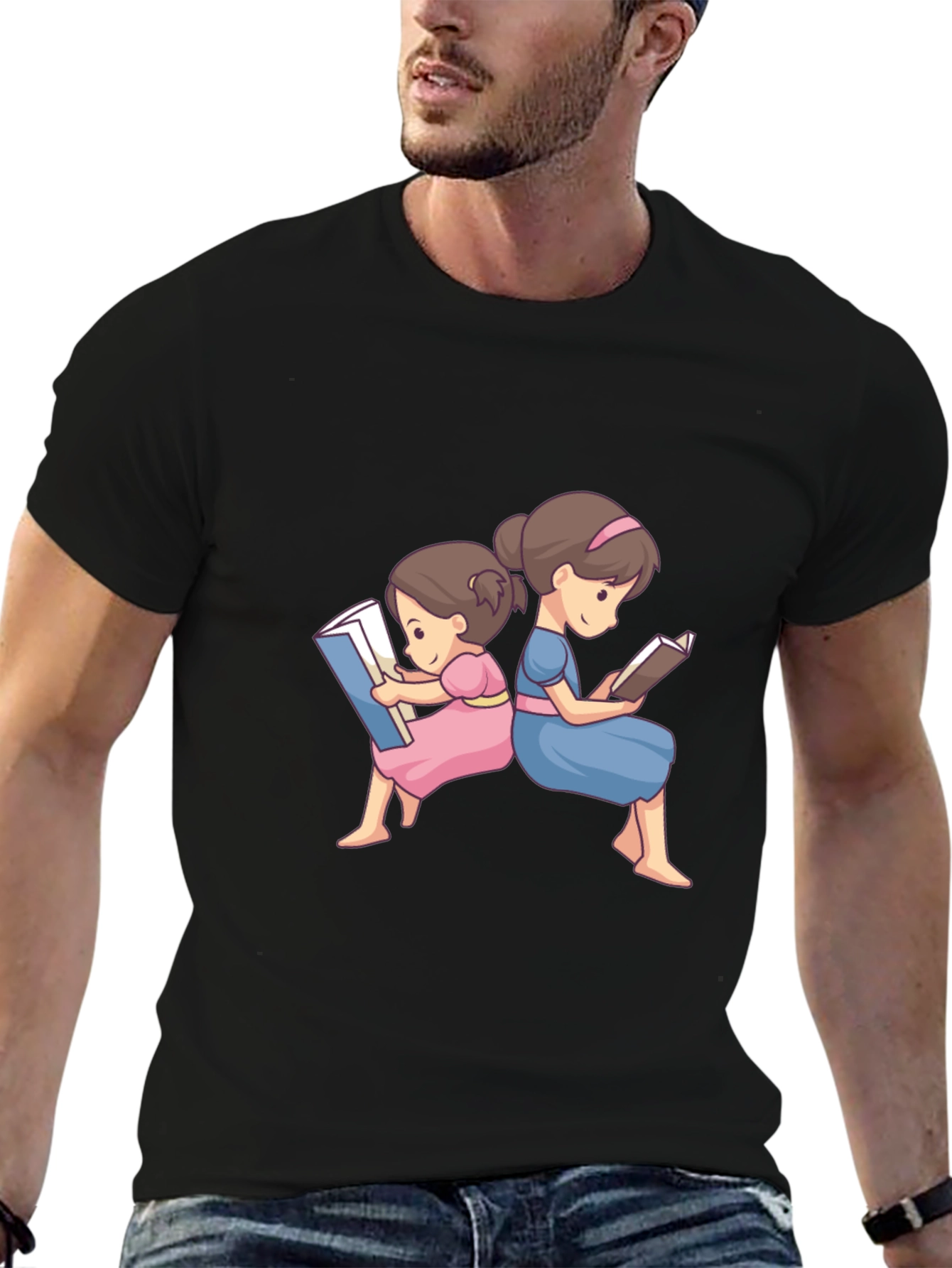 Reading Girls Black T-Shirt