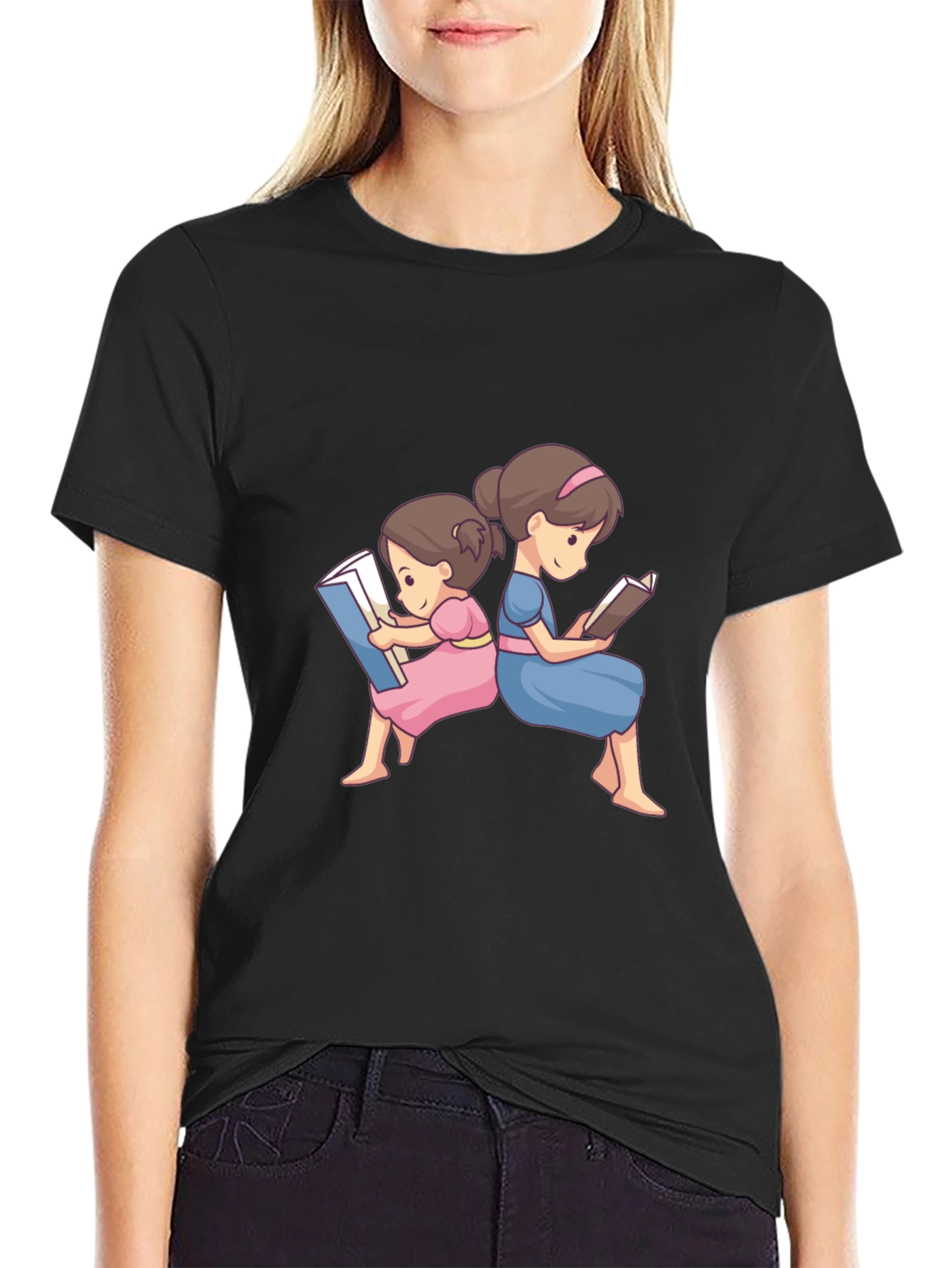 Reading Girls Black T-Shirt