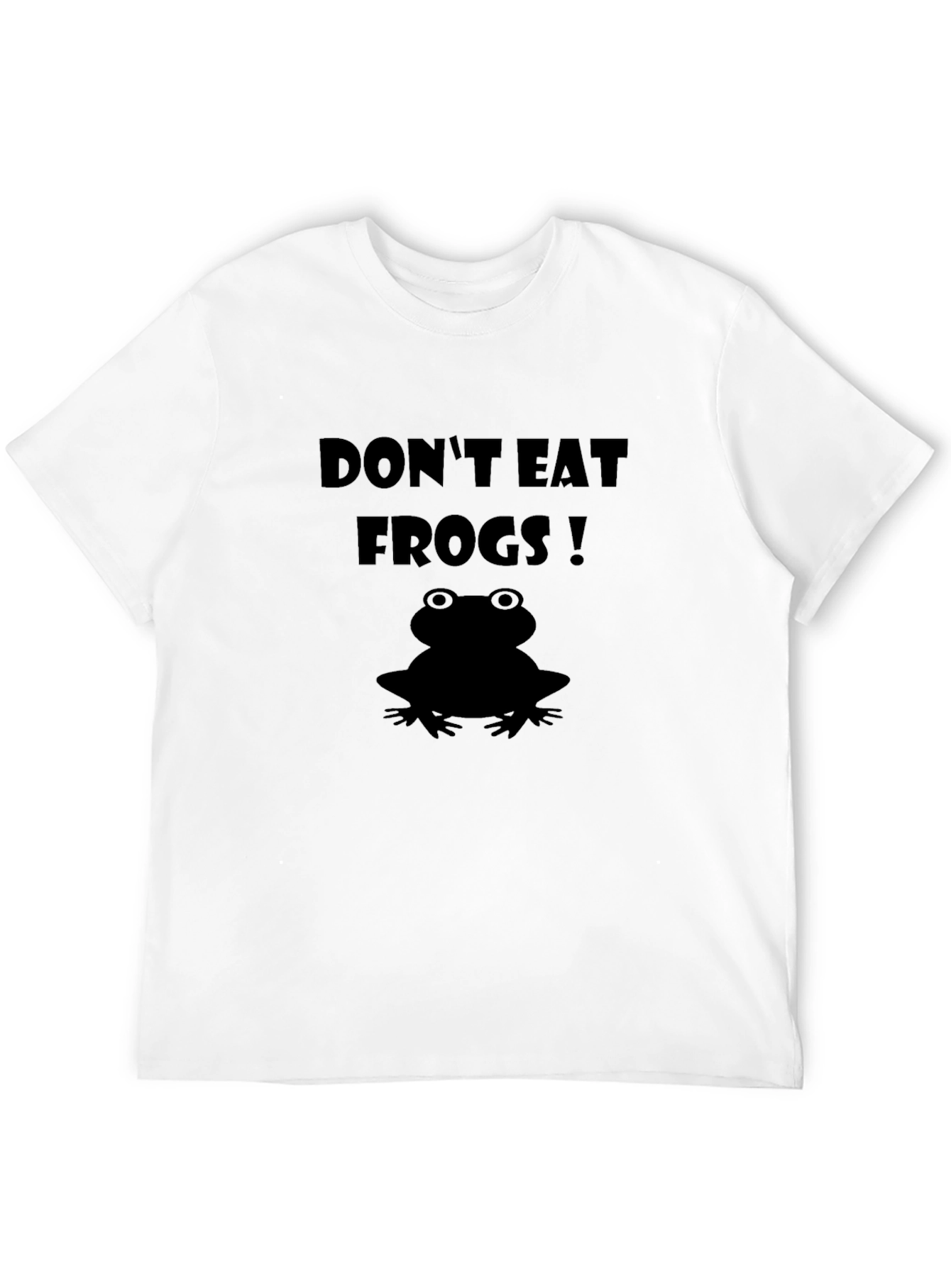 Dont Eat Frogs! Graphic Tee - Black Cotton T-Shirt