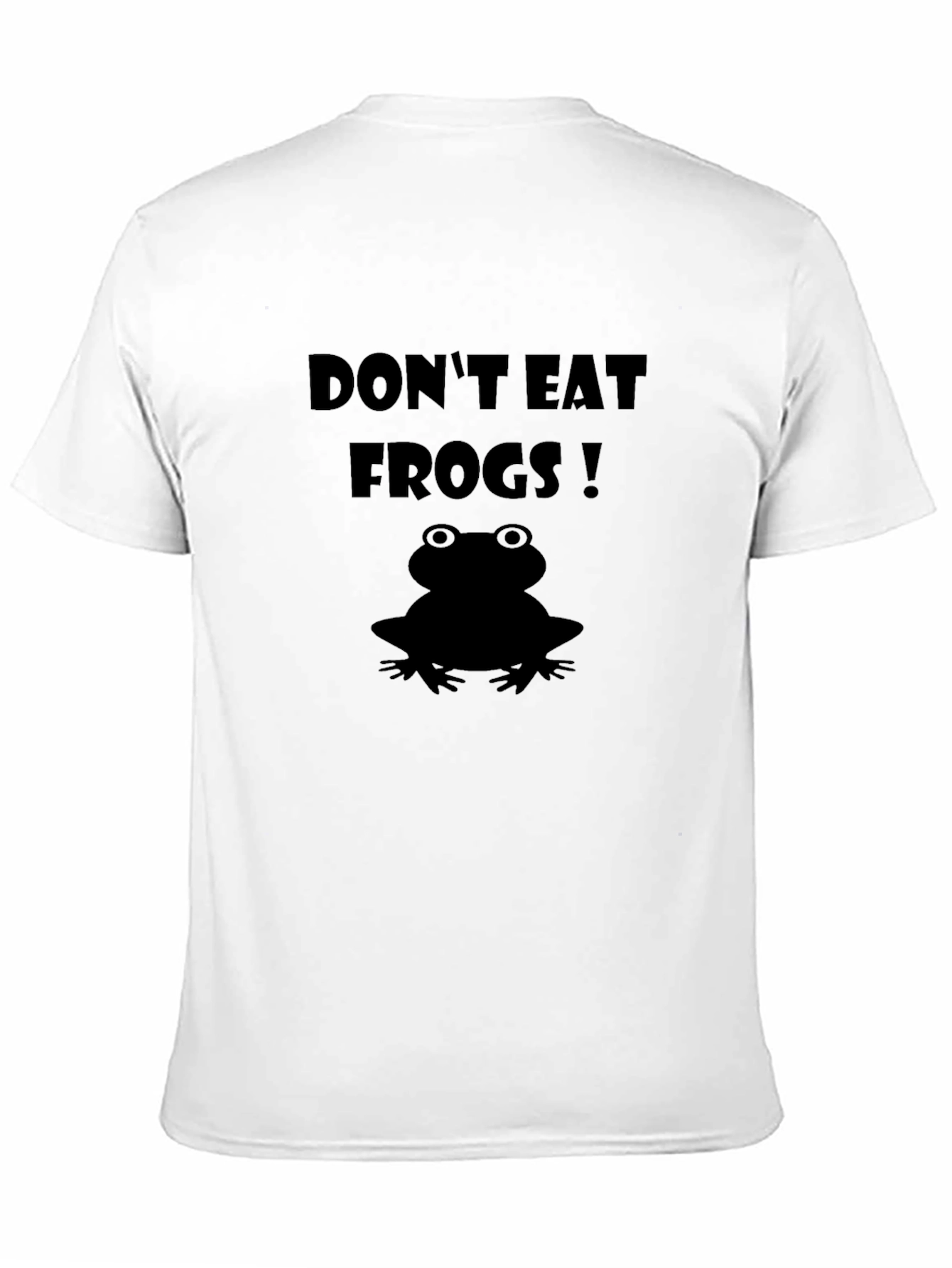 Dont Eat Frogs! Graphic Tee - Black Cotton T-Shirt