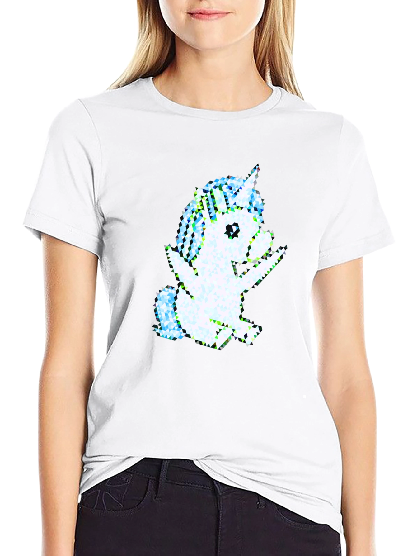 Pixel Unicorn Graphic Tee - Black