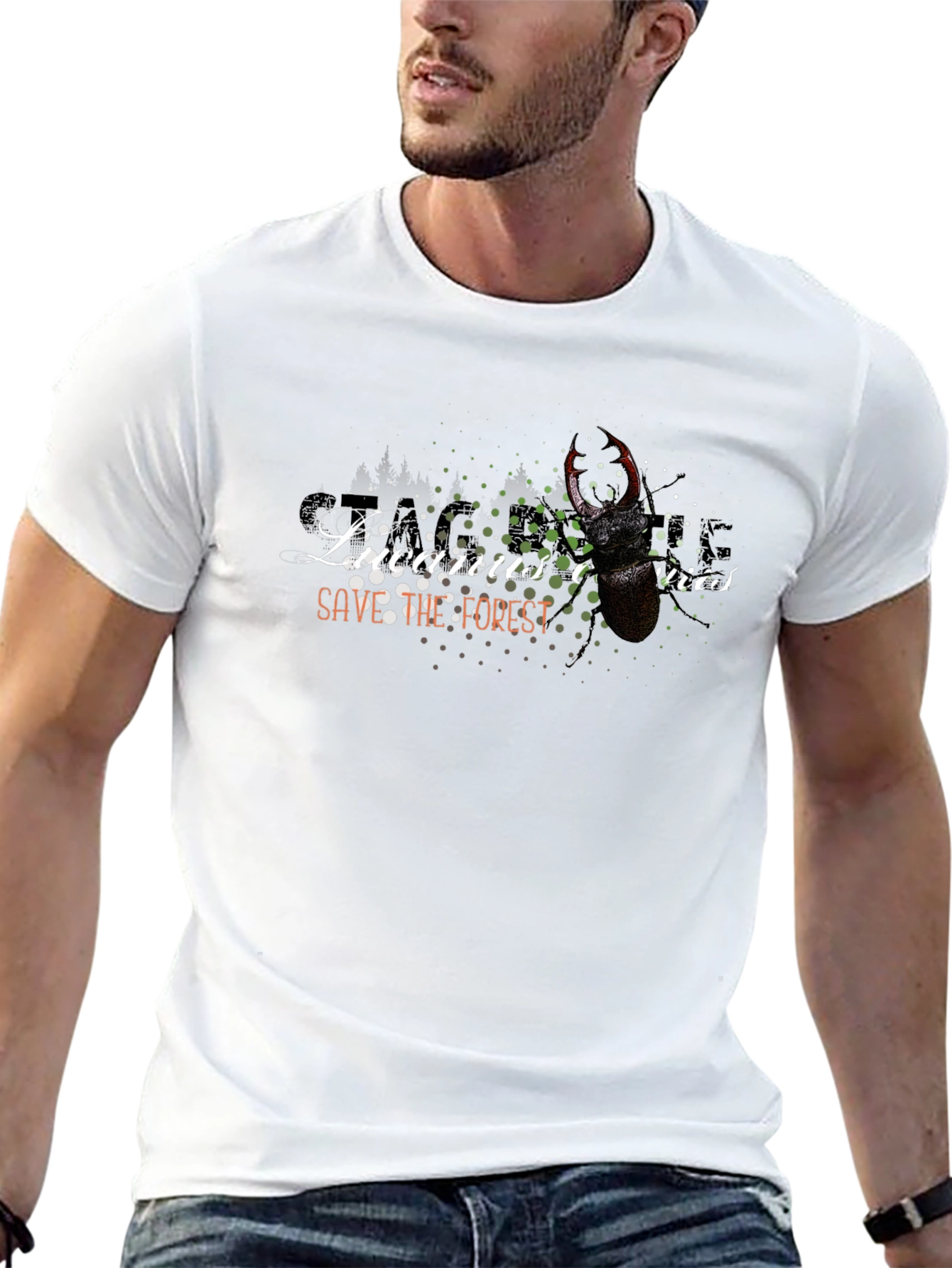 Lucanus Cervus Save the Forest T-Shirt