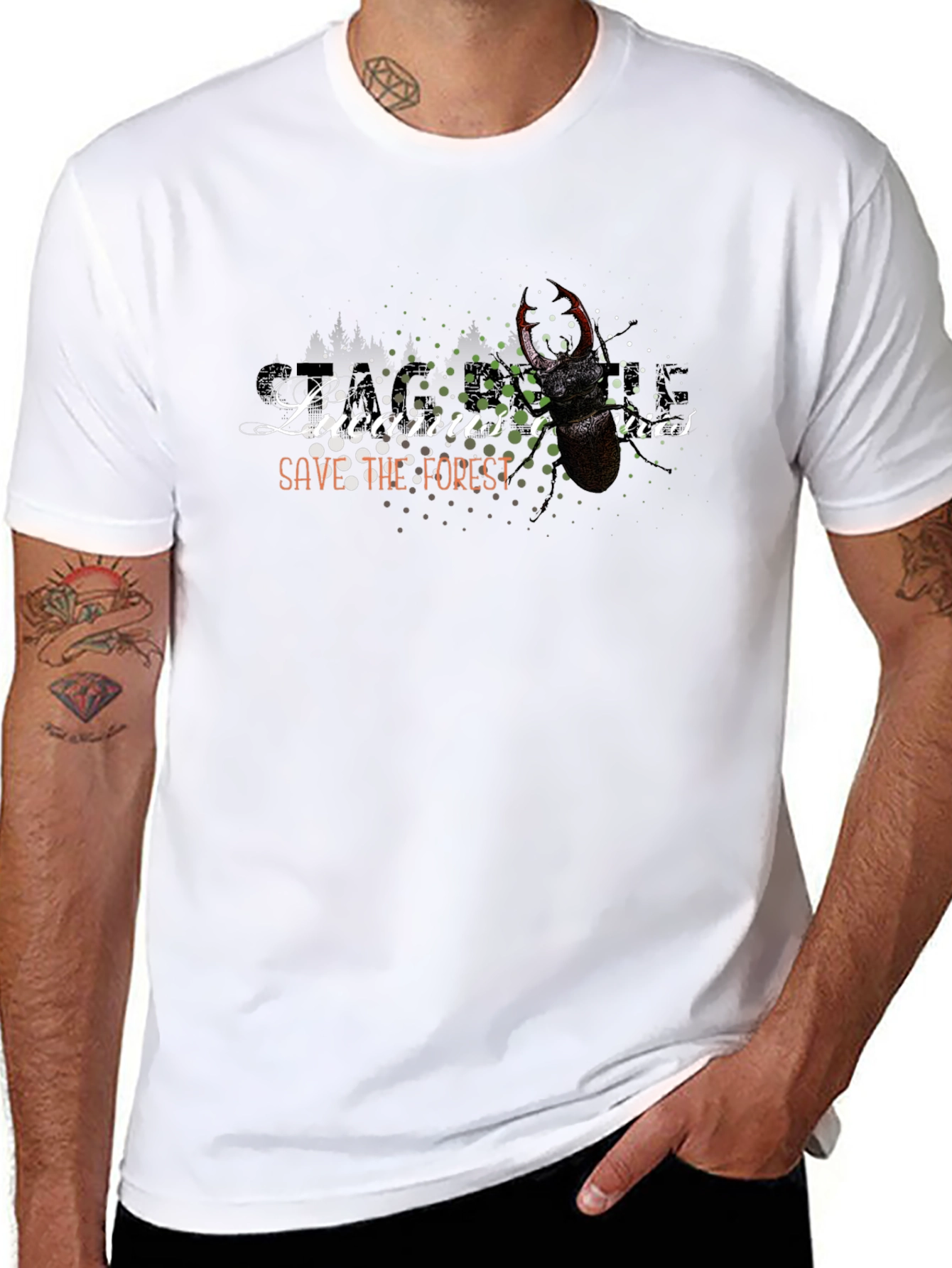 Lucanus Cervus Save the Forest T-Shirt