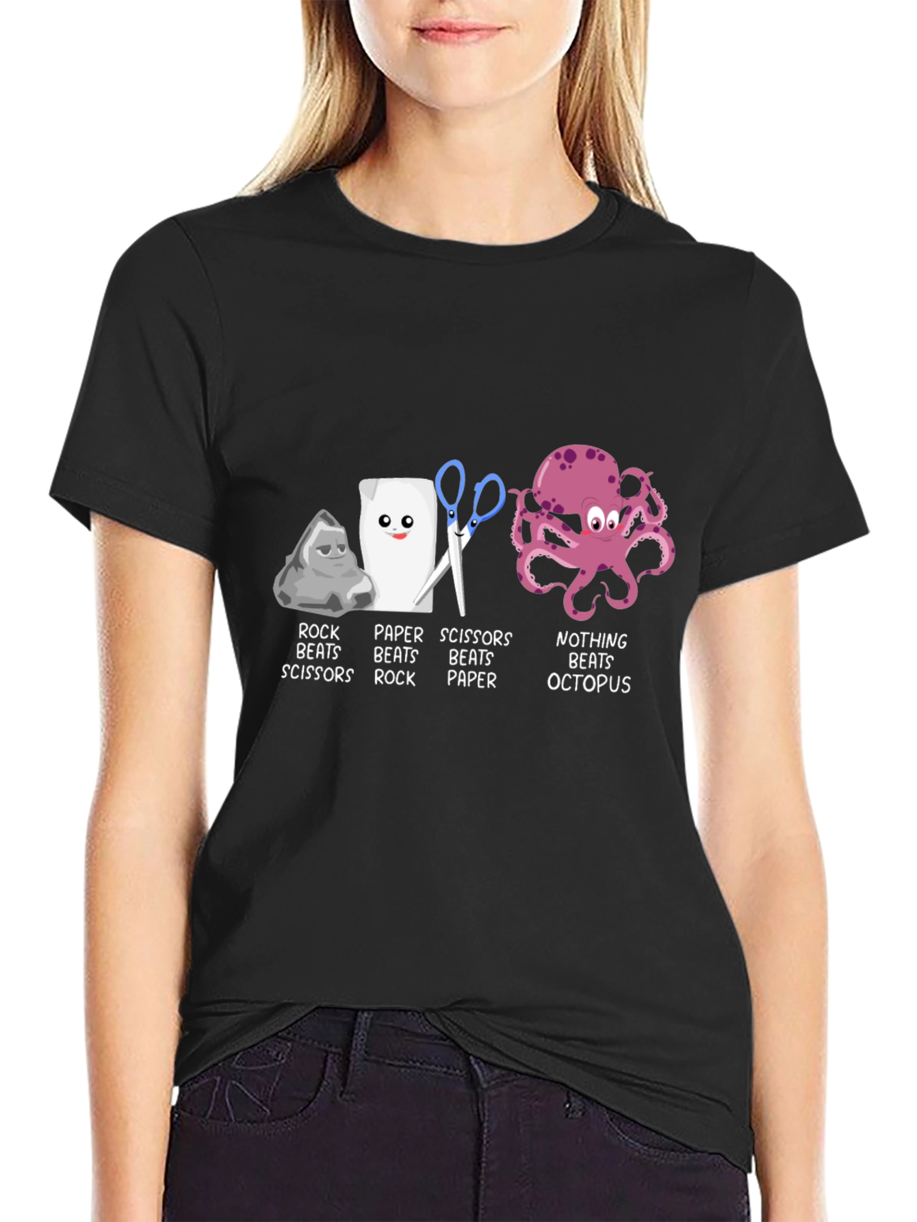 Rock Paper Scissors Octopus T-Shirt