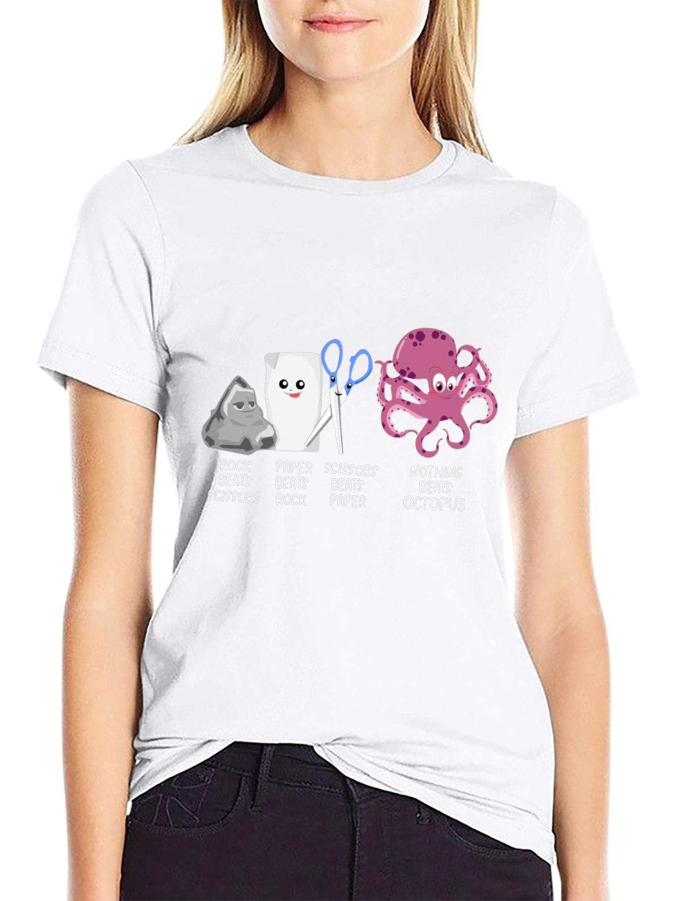Rock Paper Scissors Octopus T-Shirt