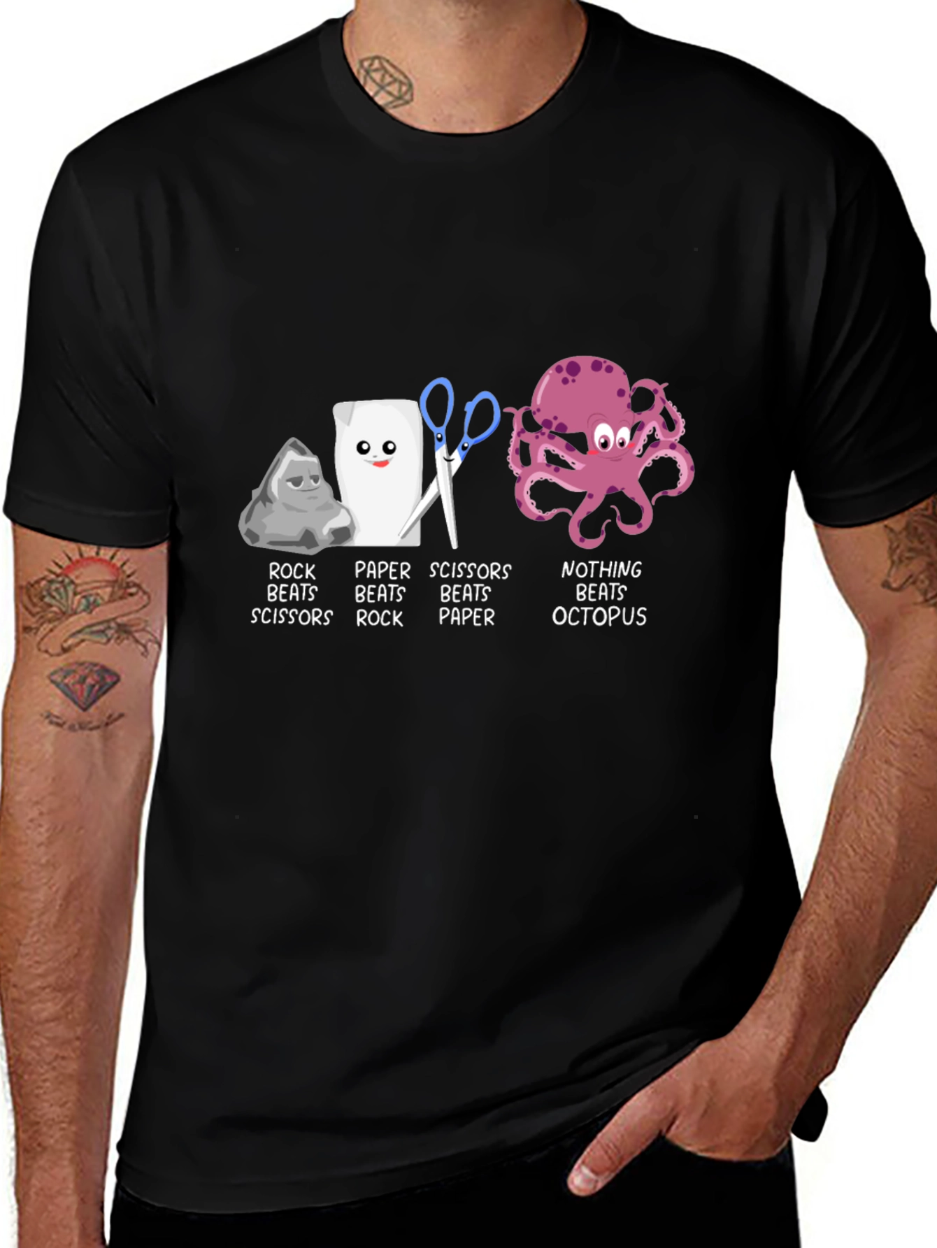 Rock Paper Scissors Octopus T-Shirt