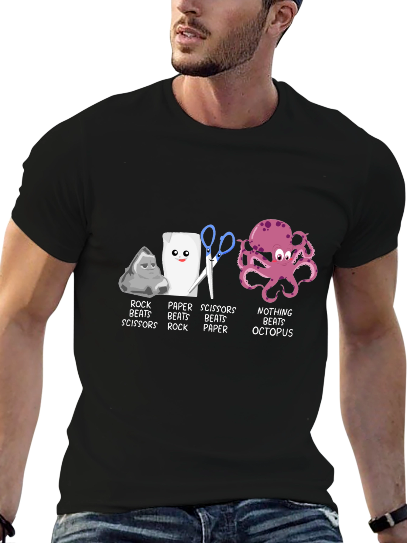 Rock Paper Scissors Octopus T-Shirt