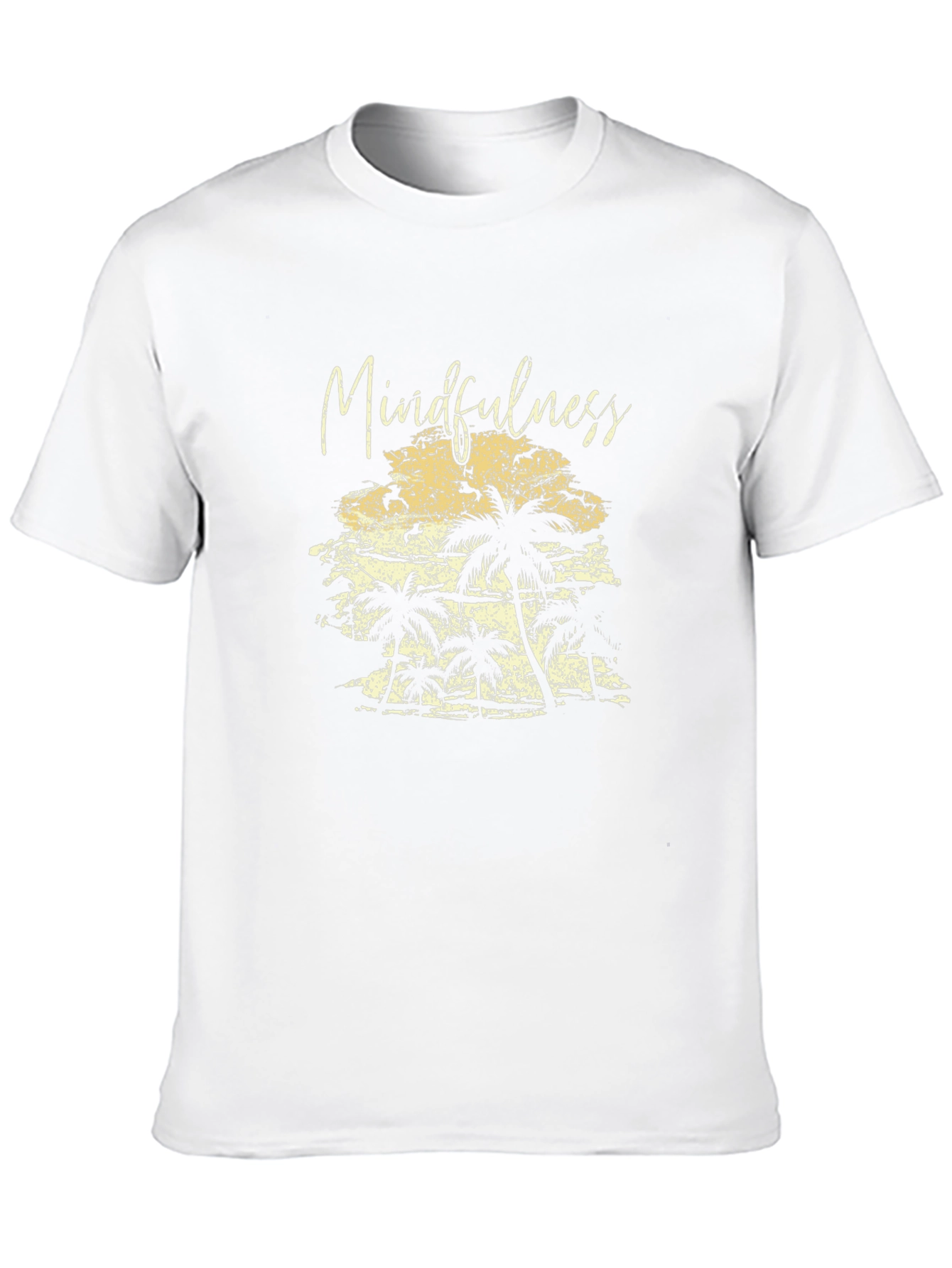 Mindfulness Palm Tree Black T-Shirt