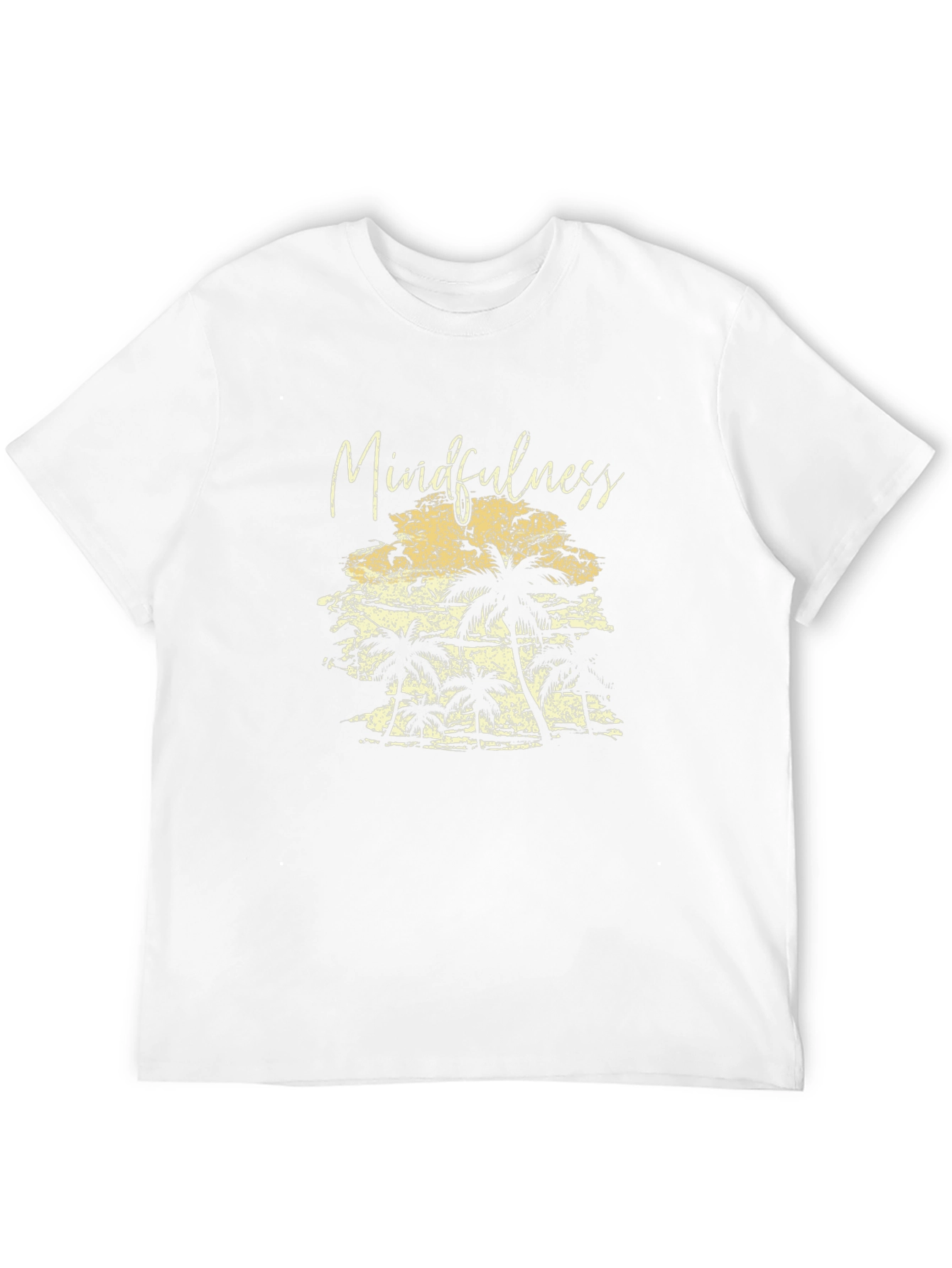 Mindfulness Palm Tree Black T-Shirt