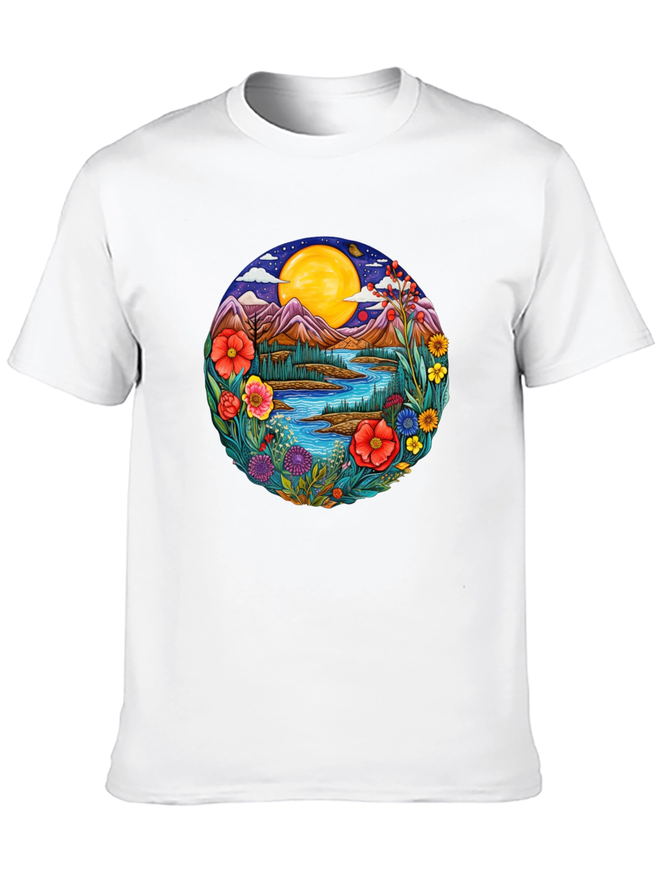 Floral Landscape Graphic Tee