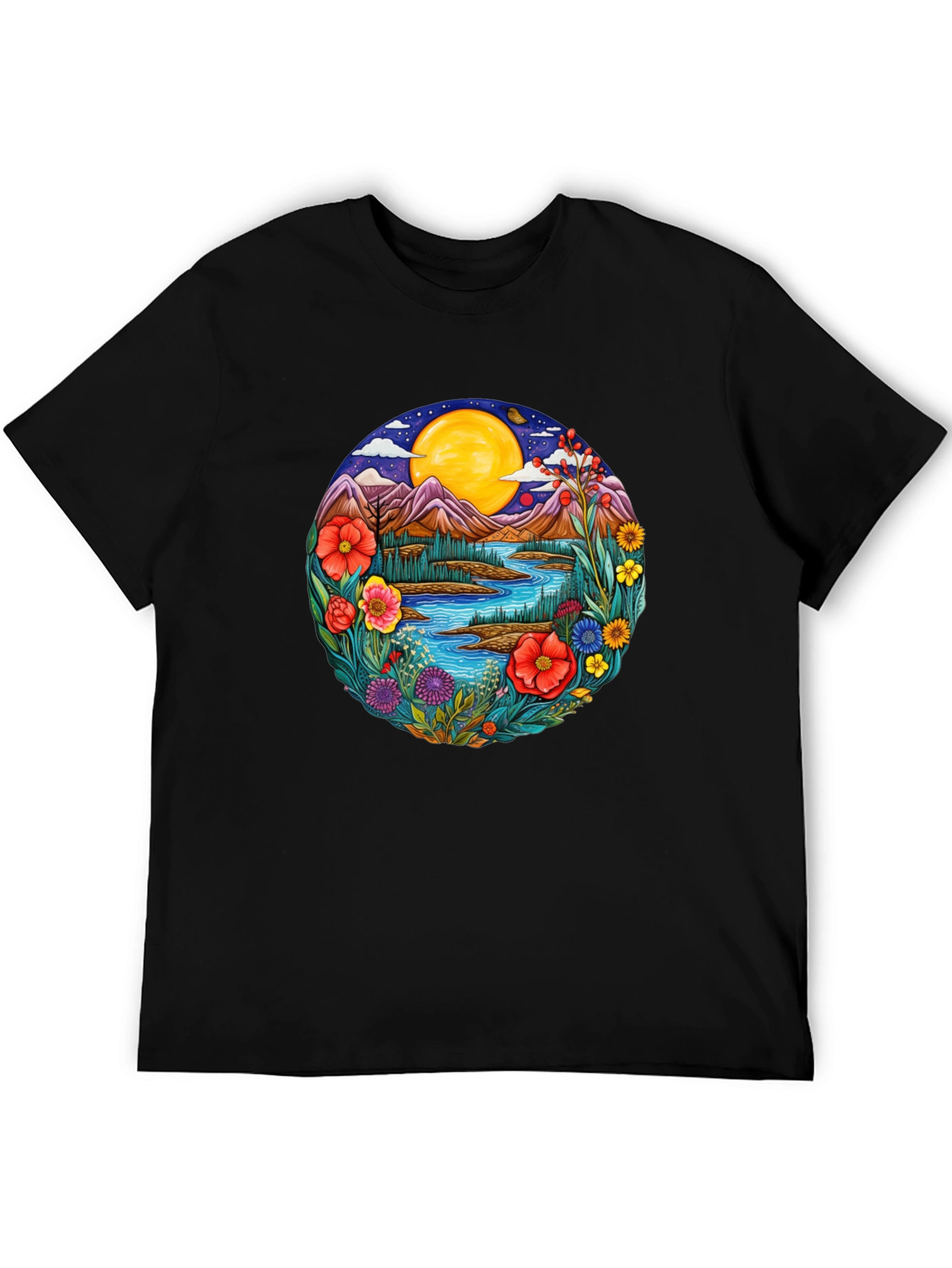 Floral Landscape Graphic Tee