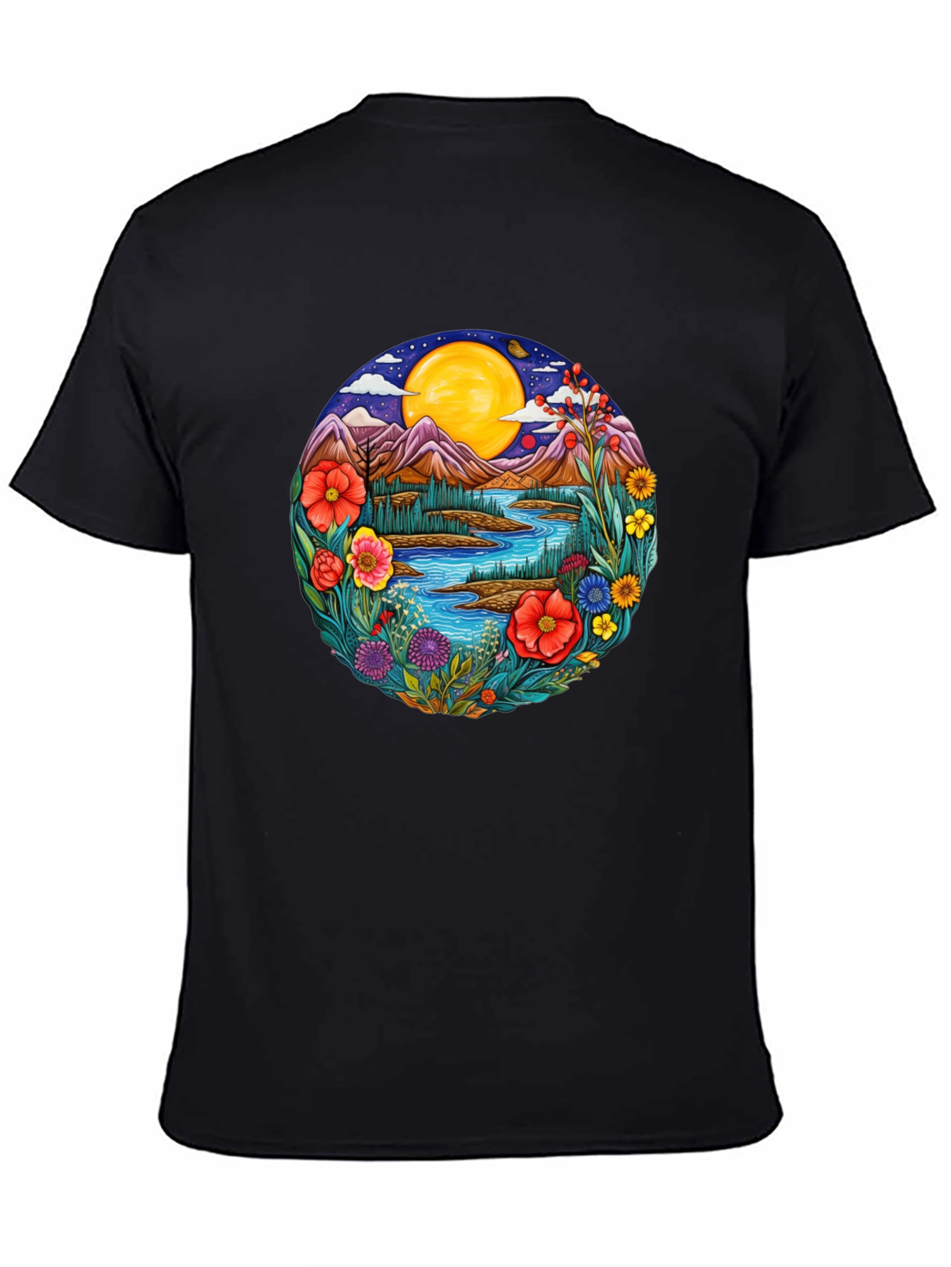 Floral Landscape Graphic Tee