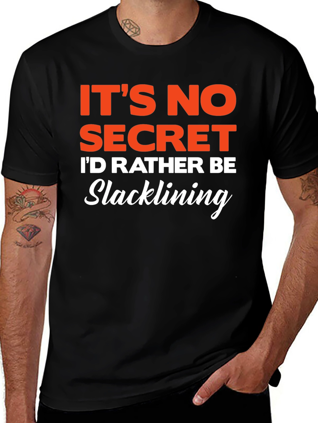 Slacklining T-Shirt - Its No Secret Graphic Tee
