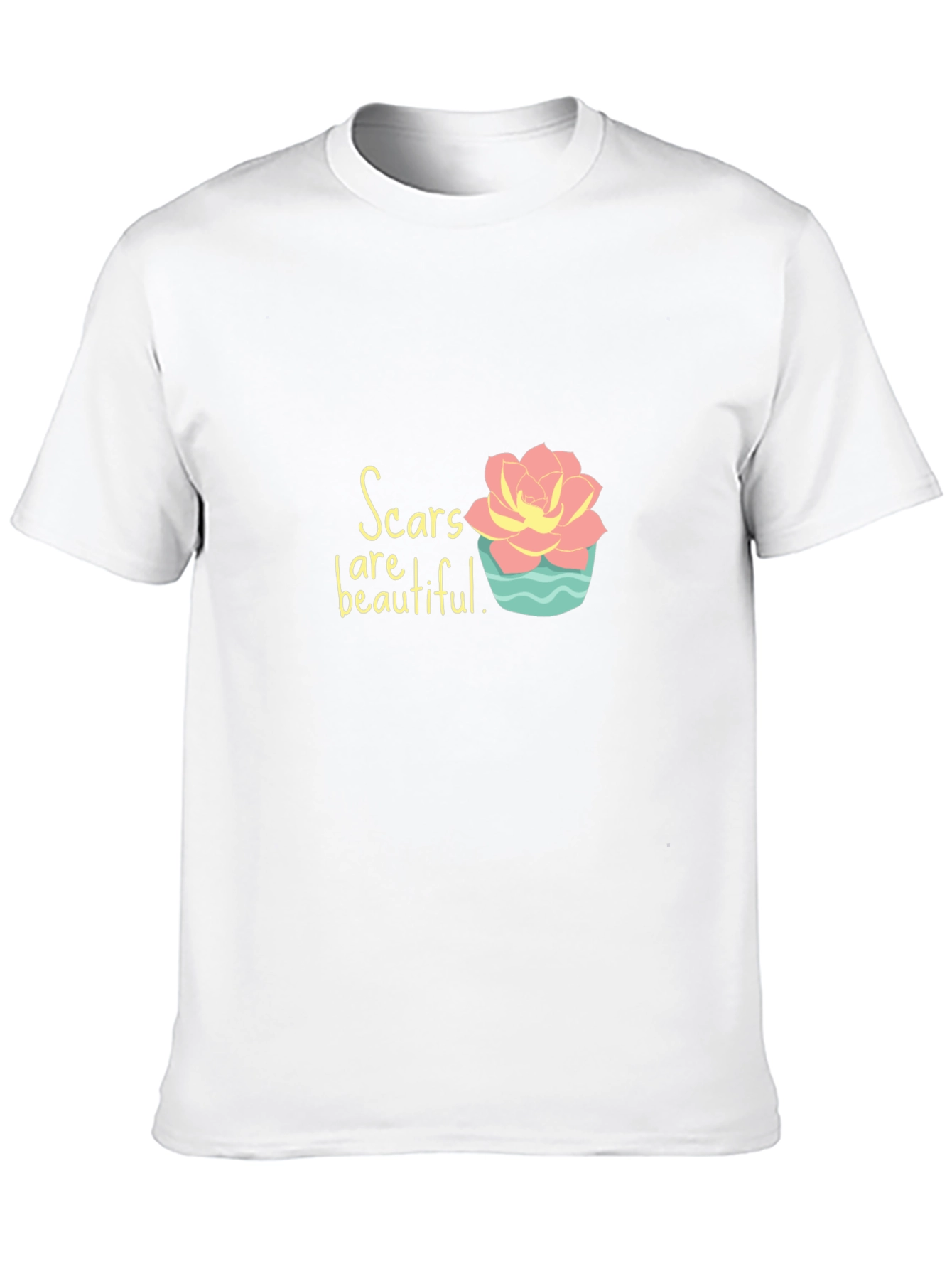 Scars Are Beautiful Graphic Tee - Inspirational Design