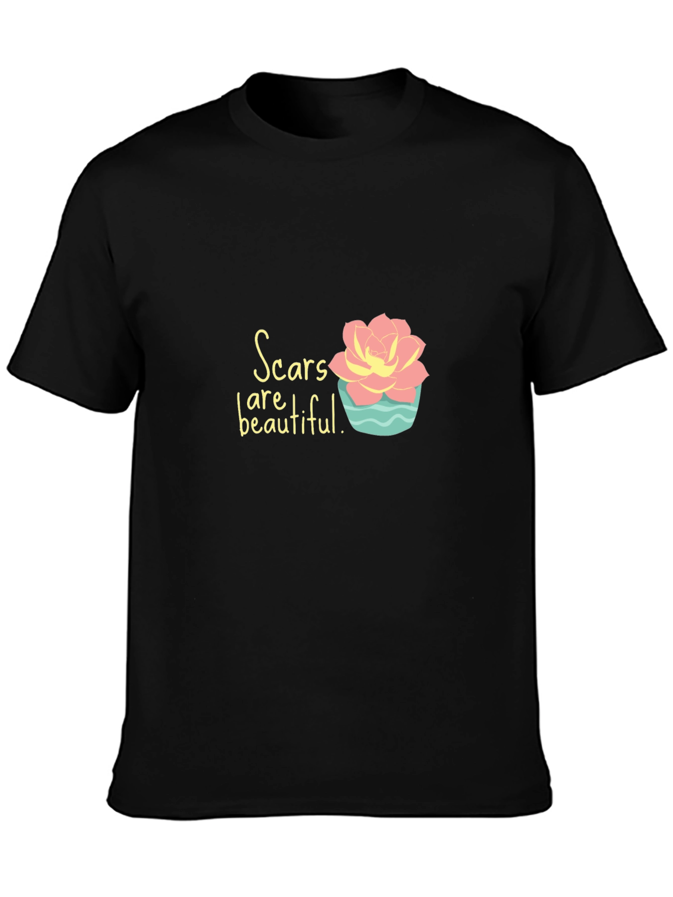Scars Are Beautiful Graphic Tee - Inspirational Design