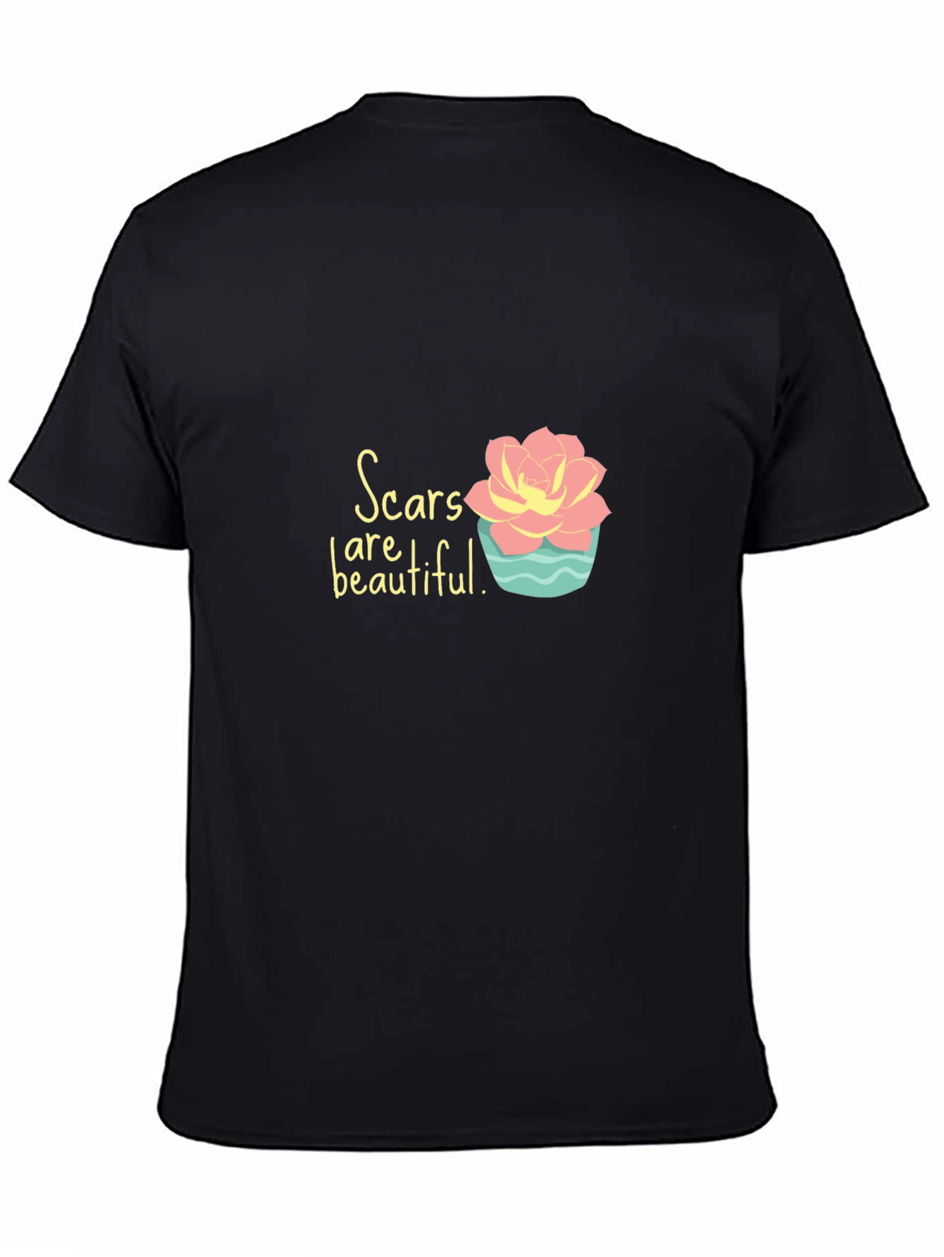 Scars Are Beautiful Graphic Tee - Inspirational Design
