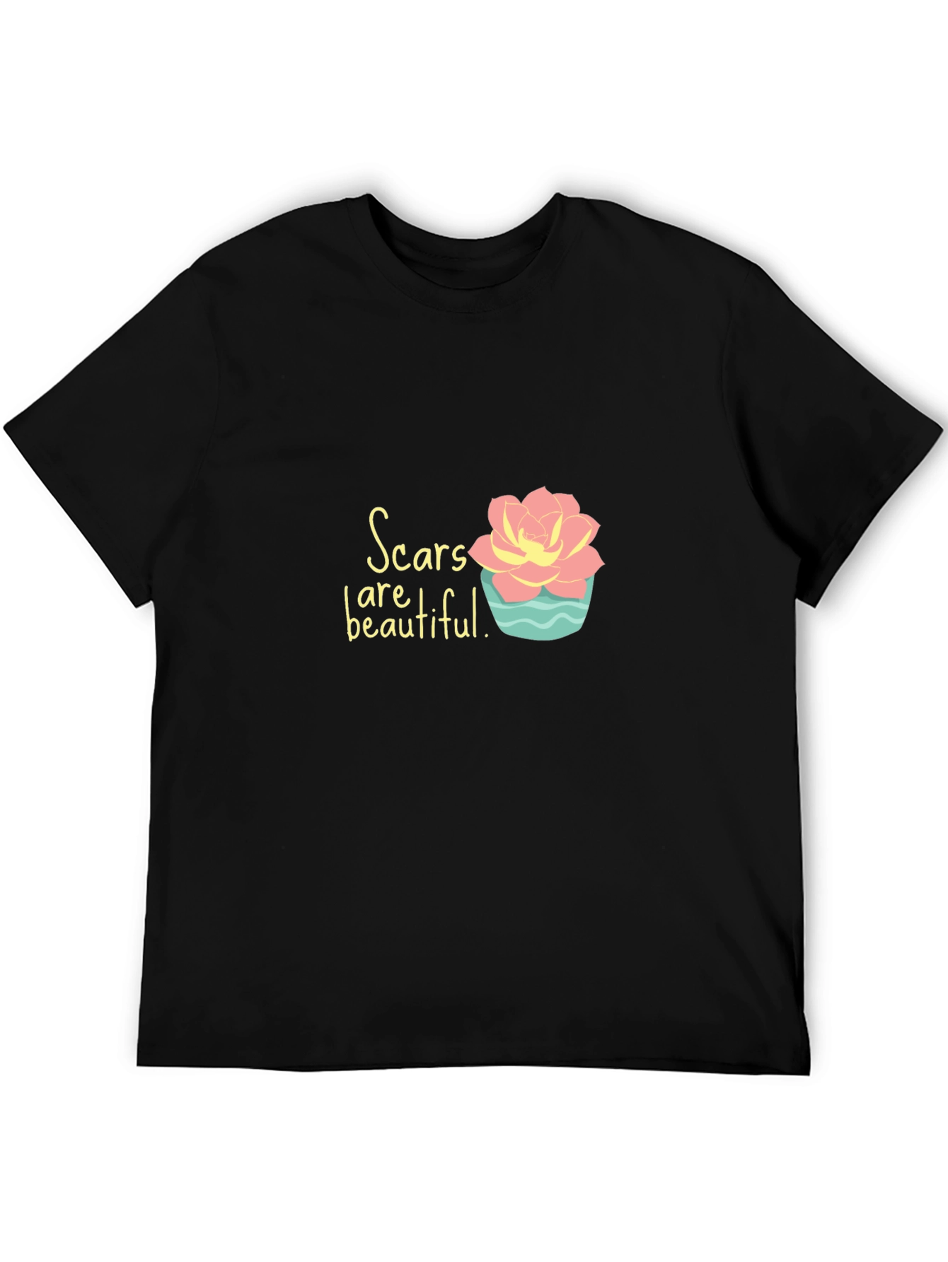 Scars Are Beautiful Graphic Tee - Inspirational Design