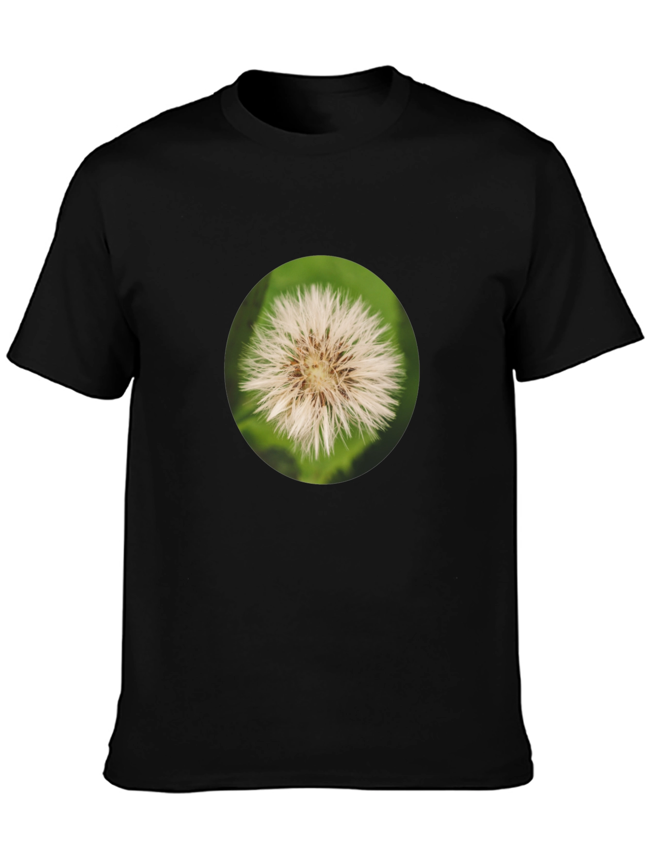 Floral Graphic Black Crew Neck T-Shirt