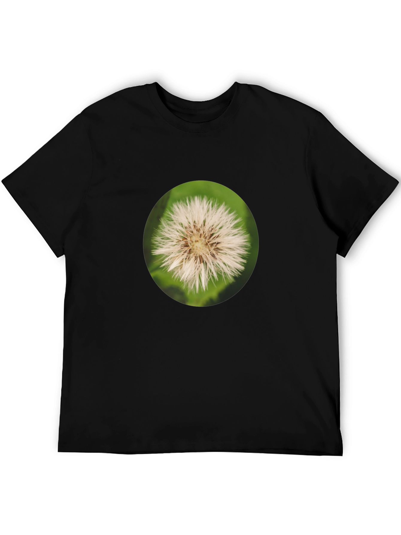 Floral Graphic Black Crew Neck T-Shirt