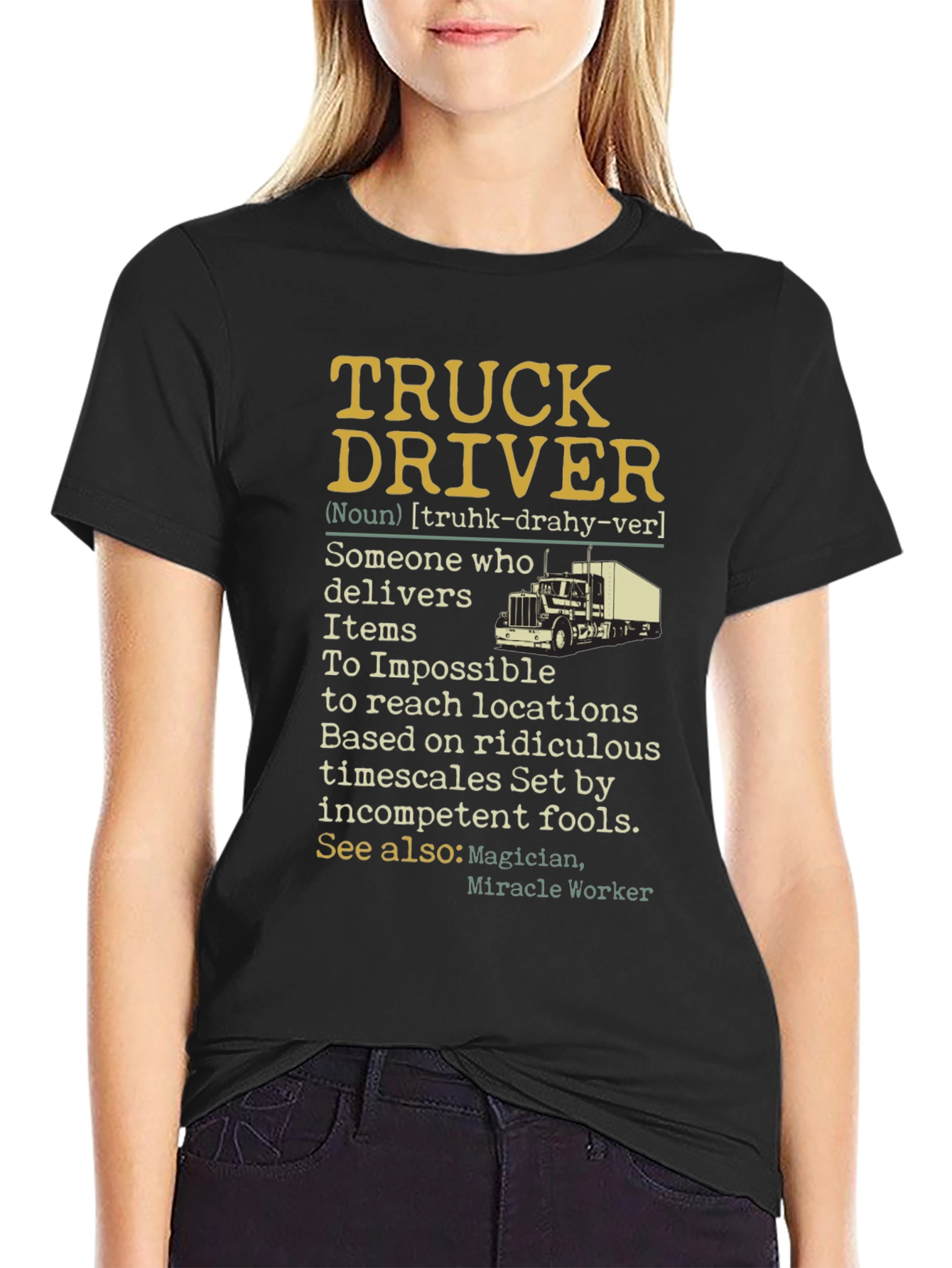 Truck Driver Definition Graphic Tee