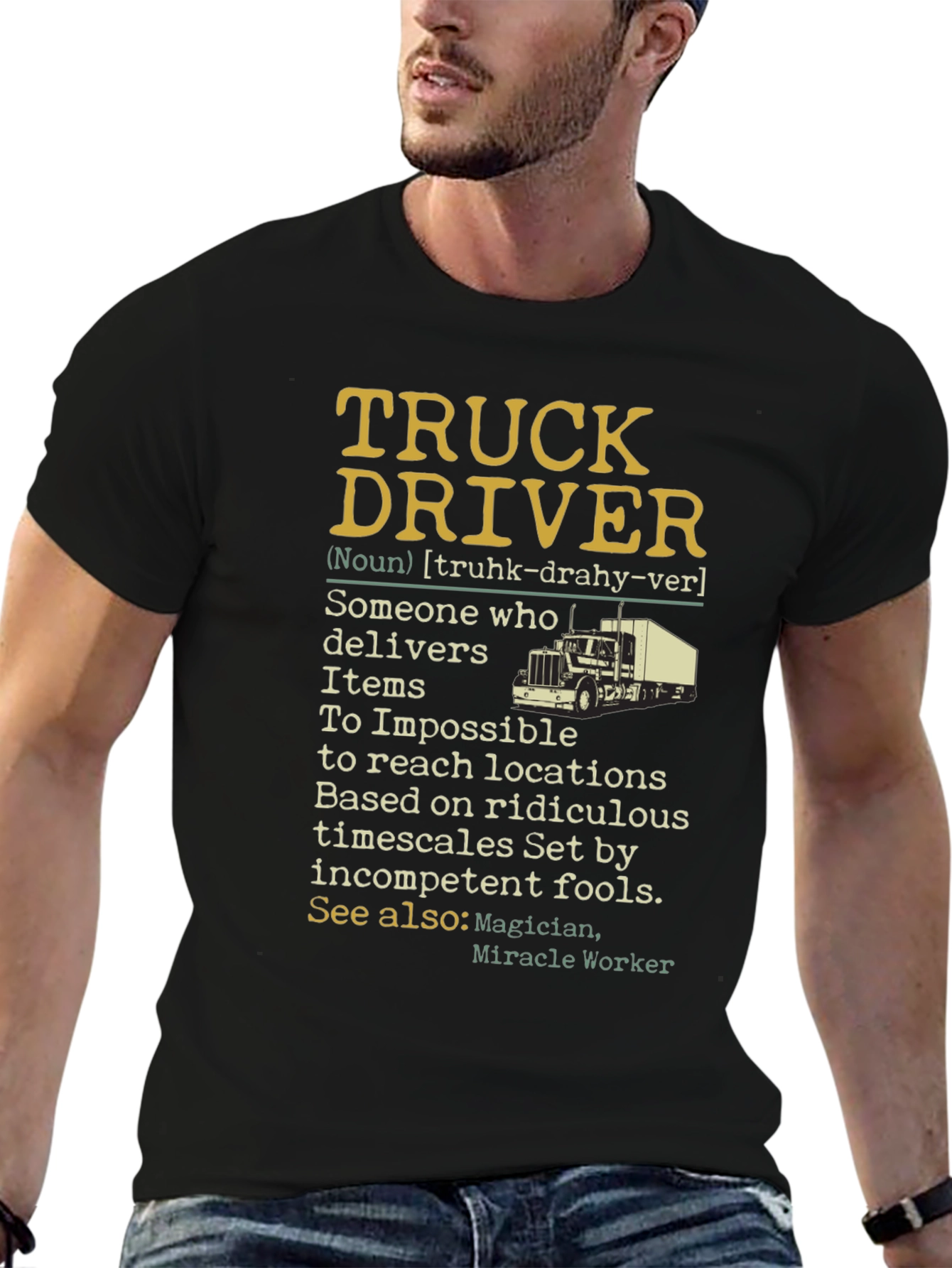 Truck Driver Definition Graphic Tee