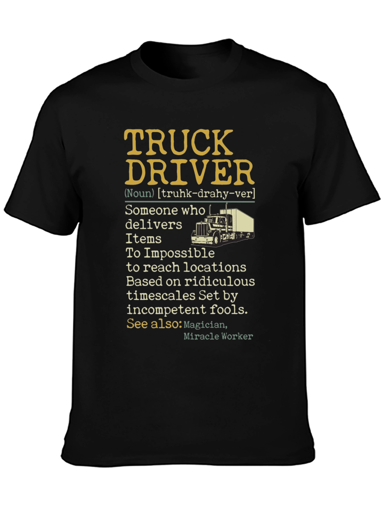 Truck Driver Definition Graphic Tee
