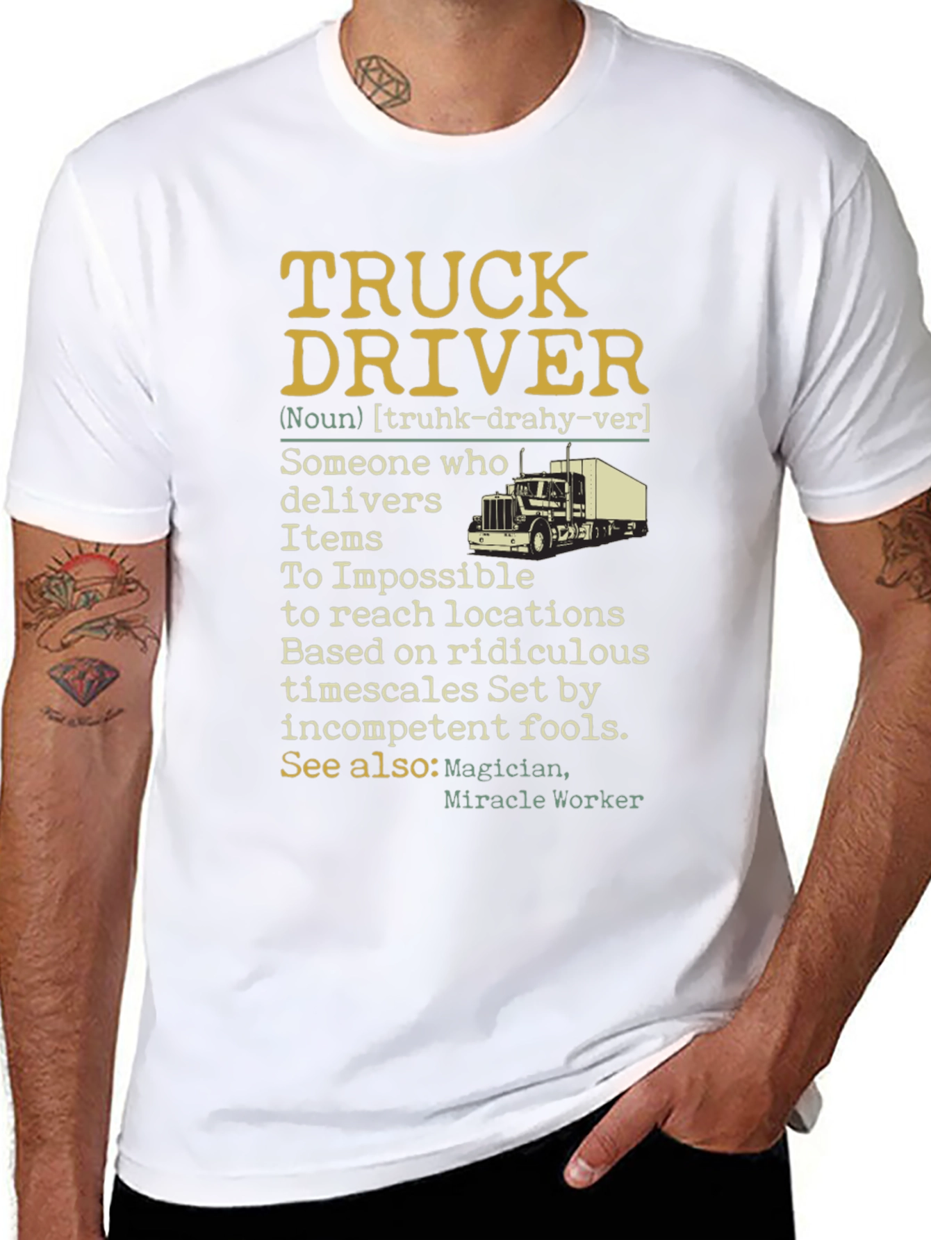 Truck Driver Definition Graphic Tee