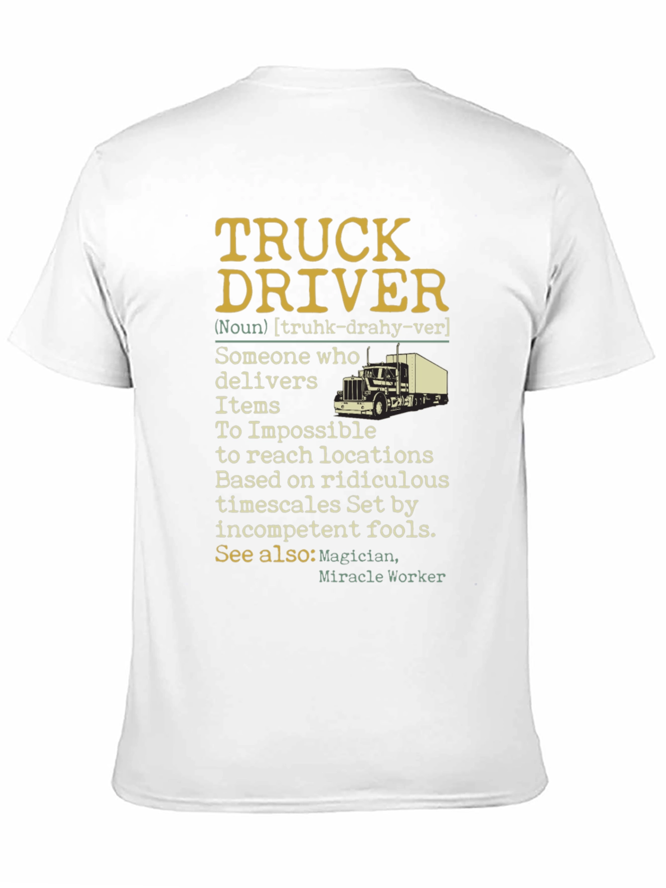 Truck Driver Definition Graphic Tee