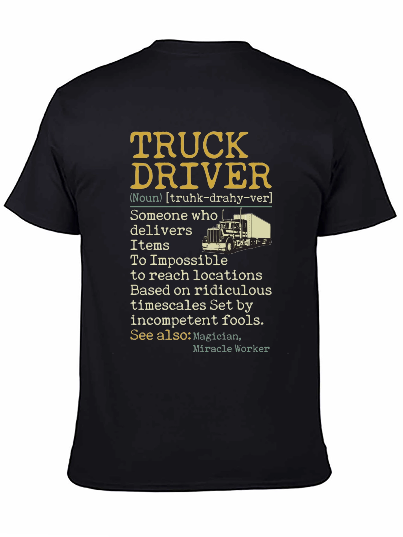 Truck Driver Definition Graphic Tee