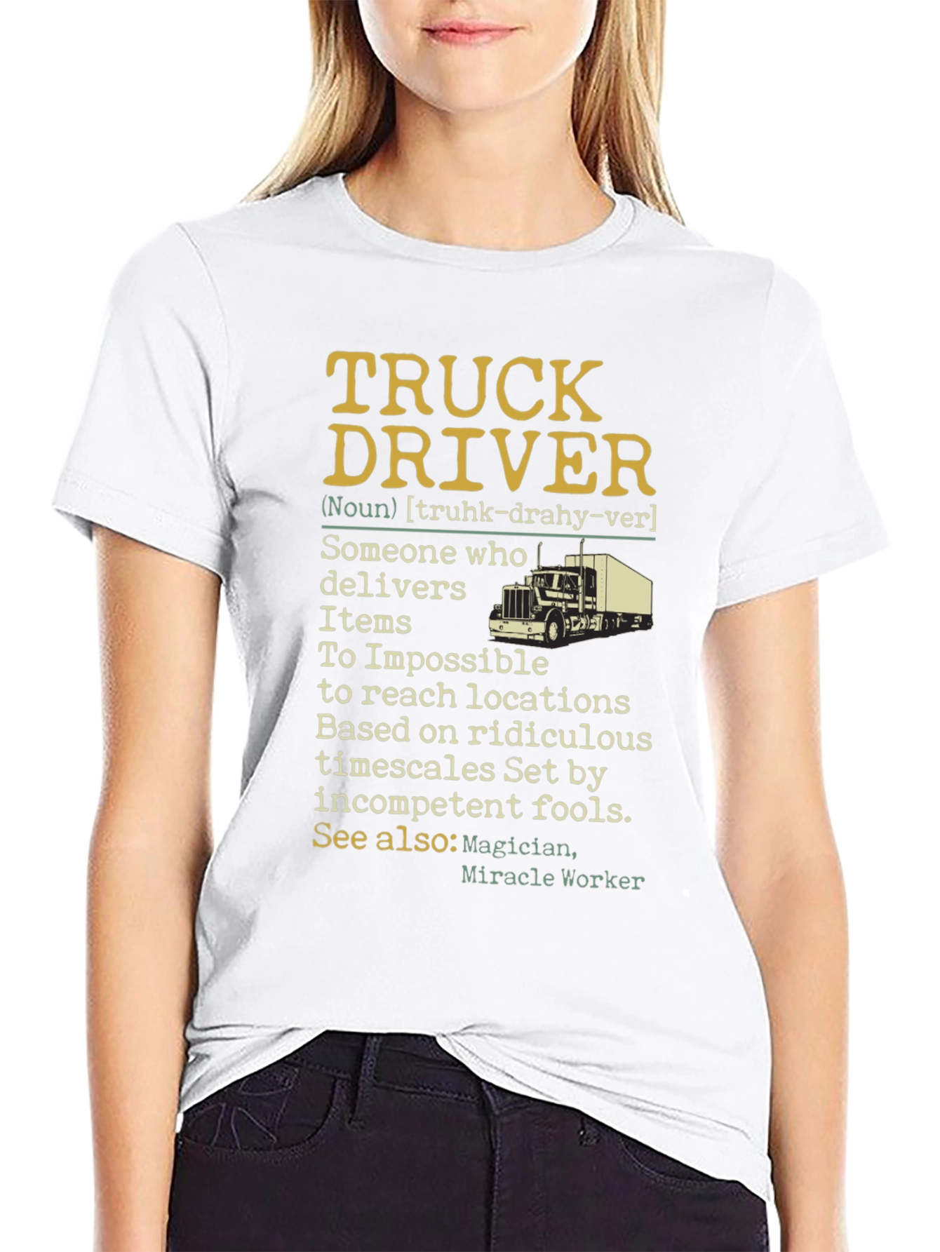 Truck Driver Definition Graphic Tee