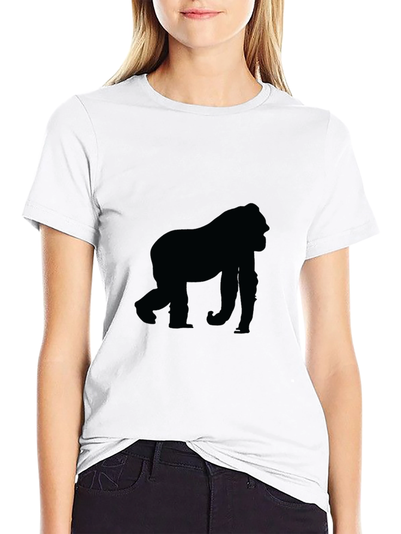 Black Gorilla Silhouette T-Shirt