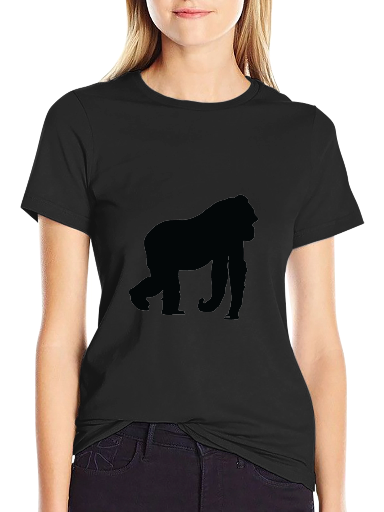 Black Gorilla Silhouette T-Shirt
