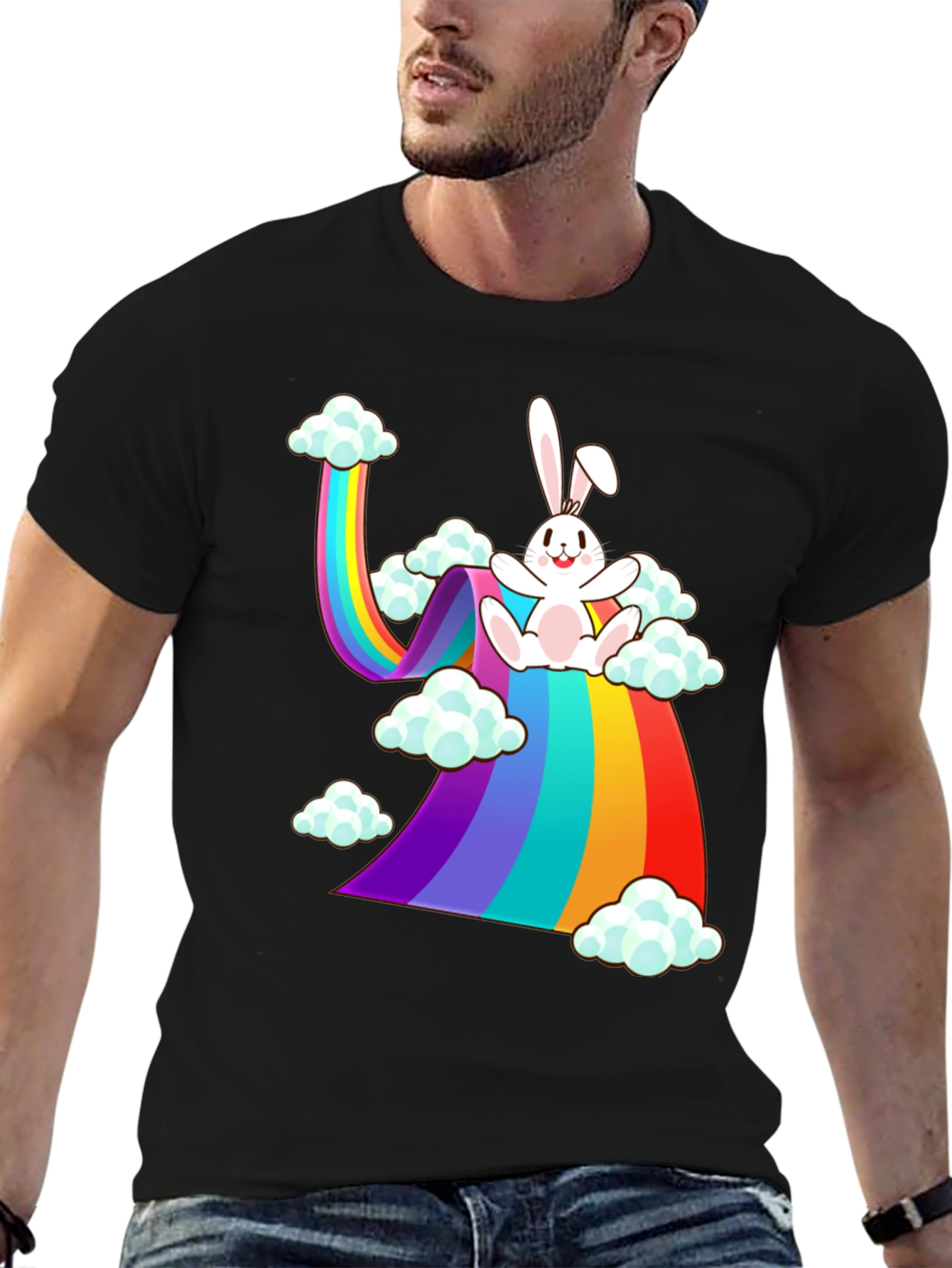 Rainbow Bunny Cloud T-Shirt