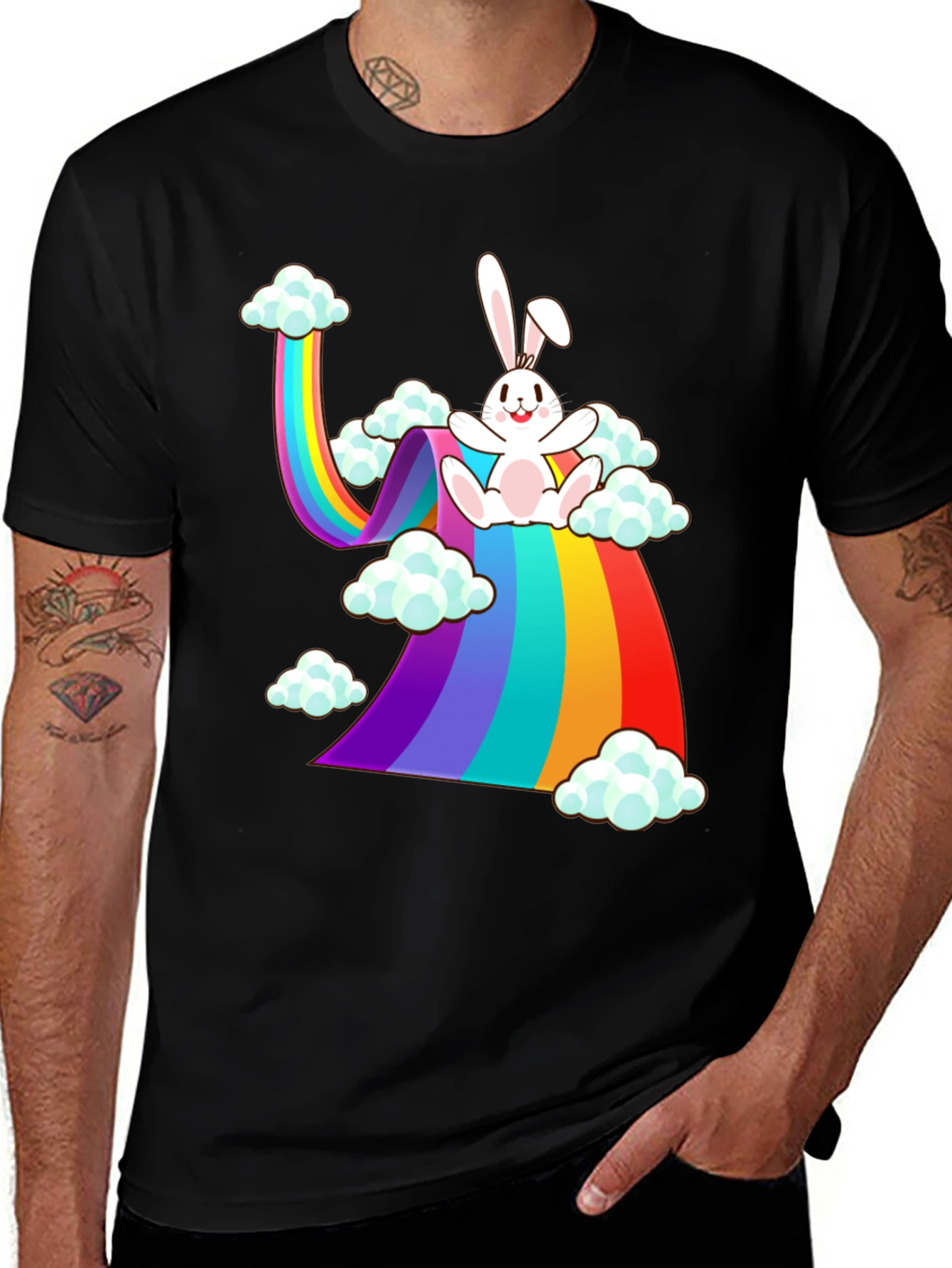 Rainbow Bunny Cloud T-Shirt