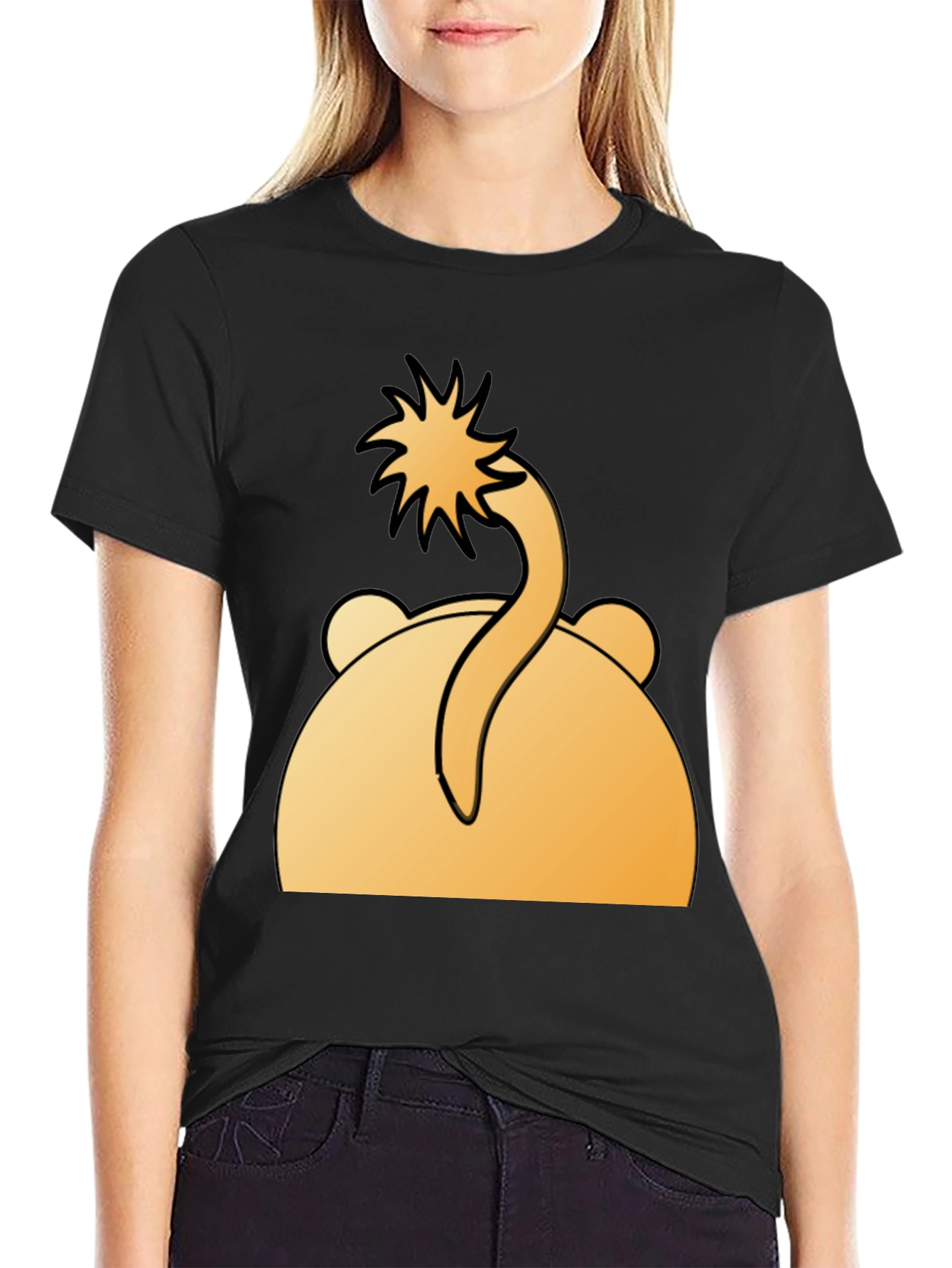 Funny Bear Tail T-Shirt - Cartoon Animal Tee