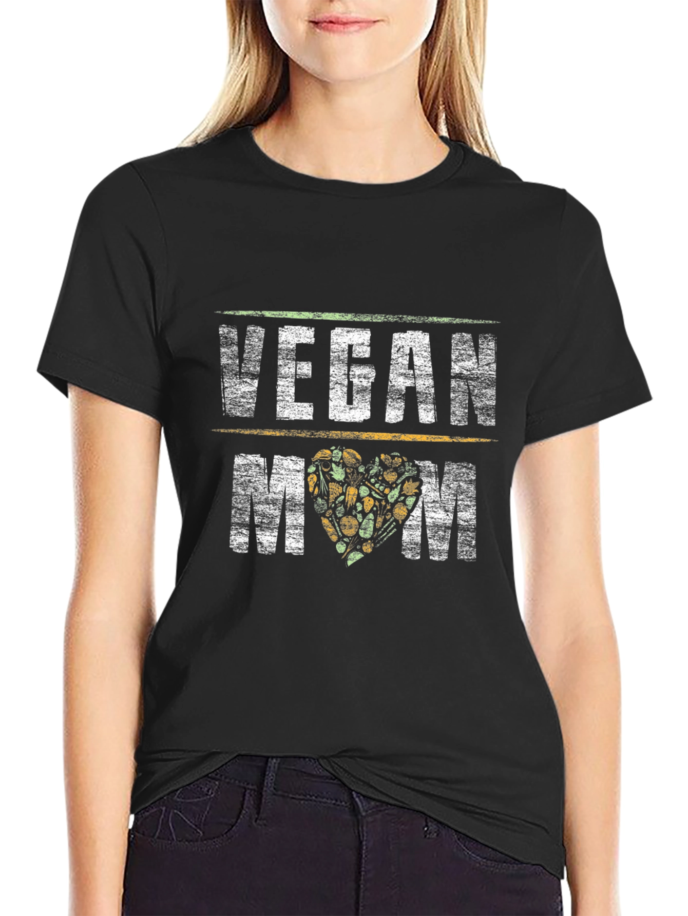 Vegan Mom Graphic T-Shirt - Black