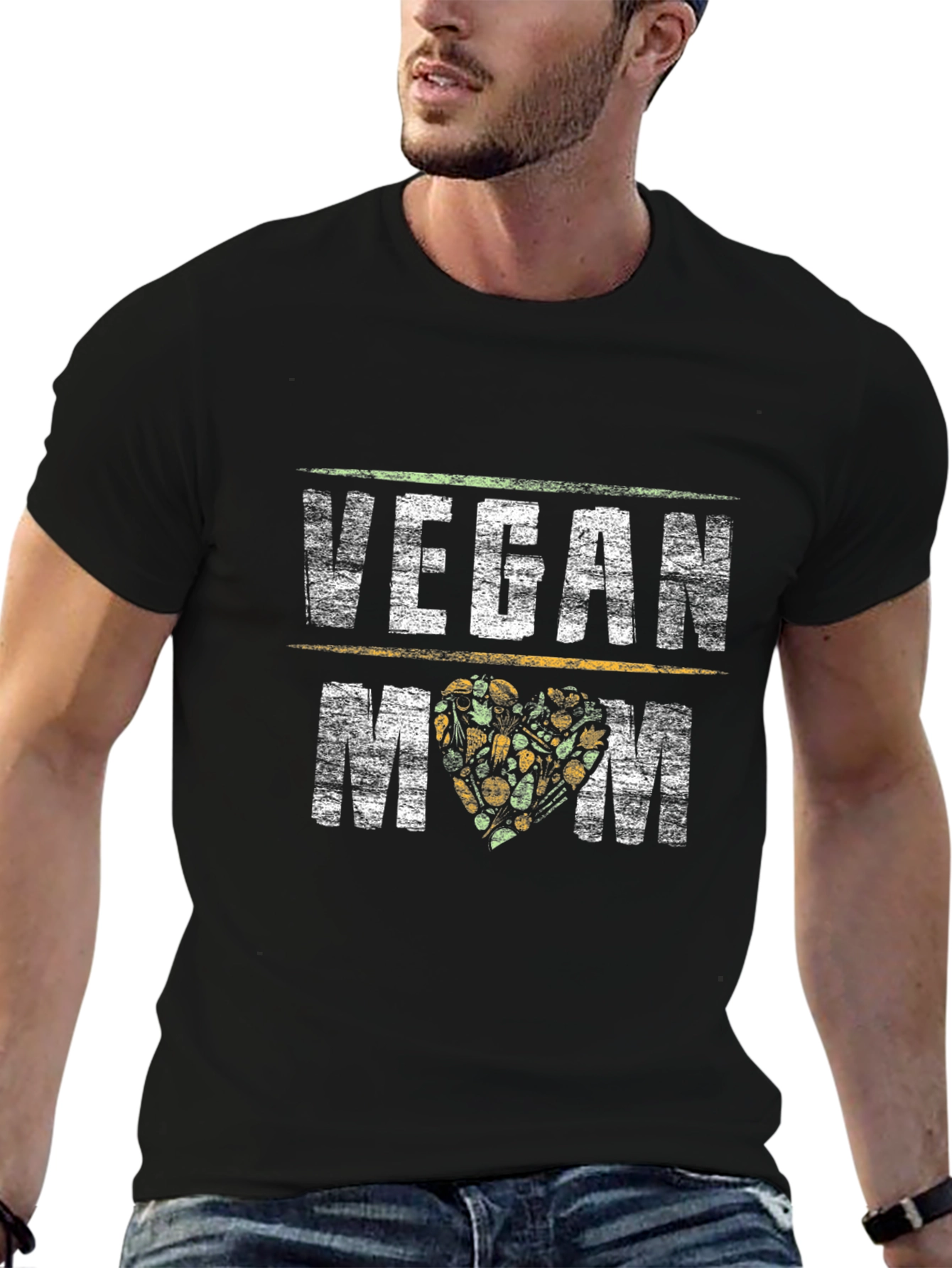 Vegan Mom Graphic T-Shirt - Black