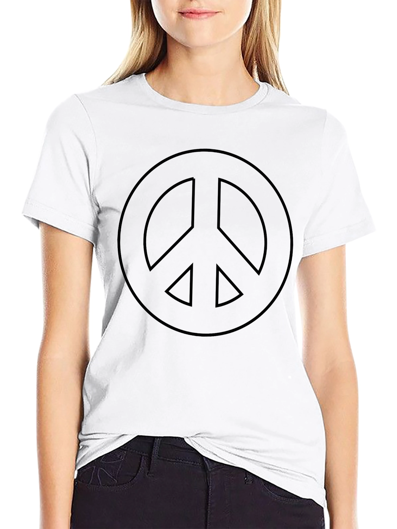 Peace Symbol Black T-Shirt - Soft & Comfortable