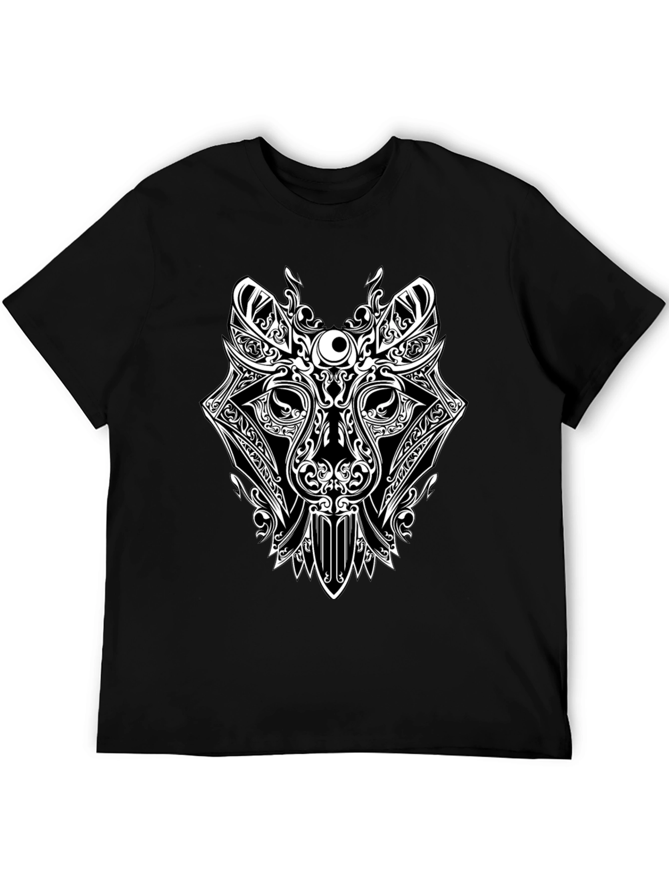 Tribal Wolf Graphic T-Shirt