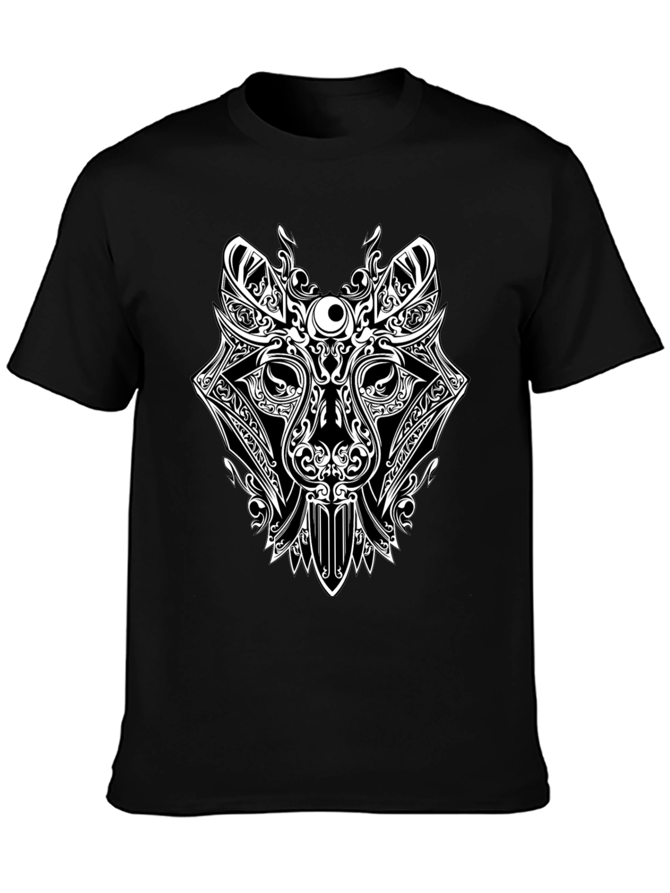 Tribal Wolf Graphic T-Shirt